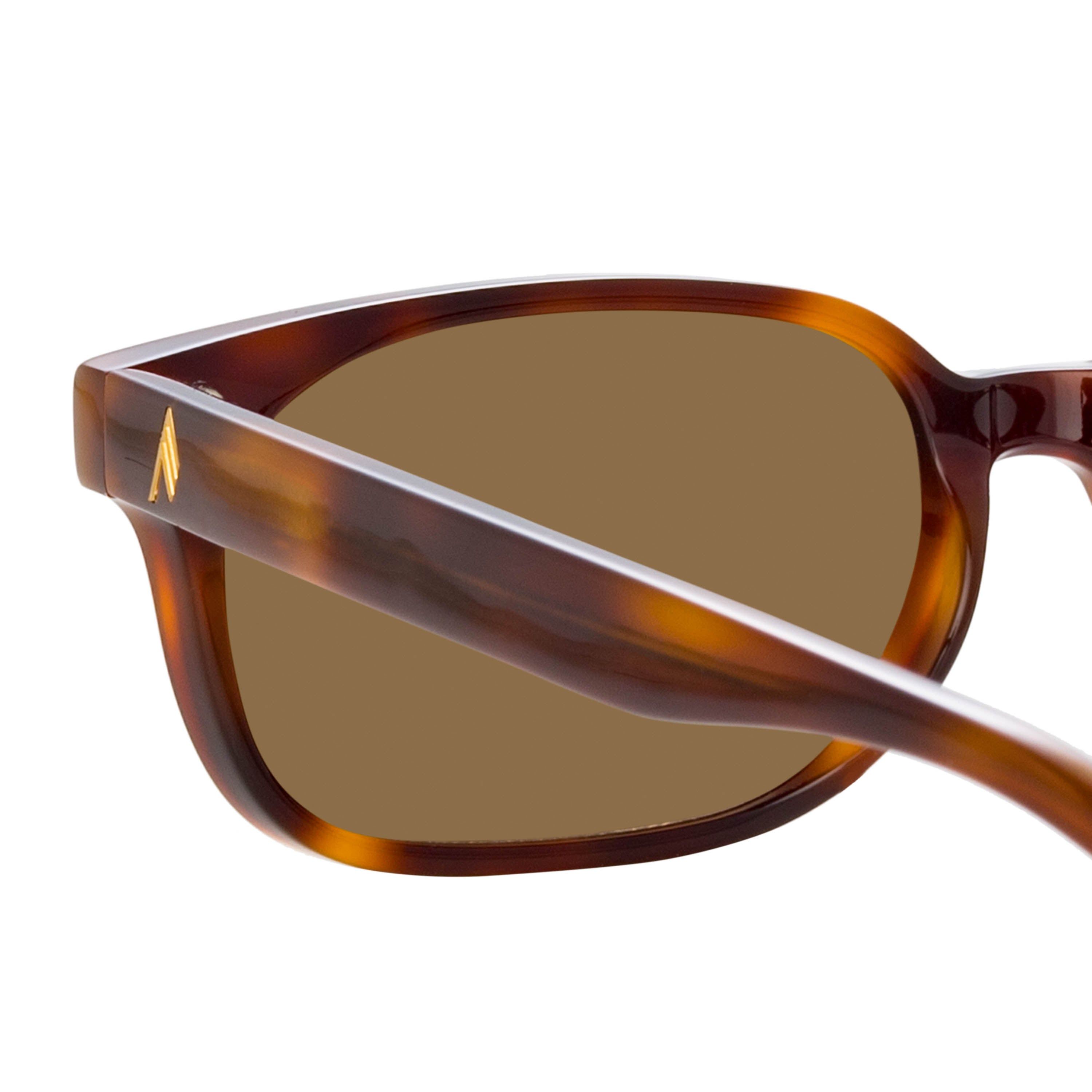 The Attico Gigi Rectangular Sunglasses in Tortoiseshell sold by Linda Farrow product image thumbnail 4