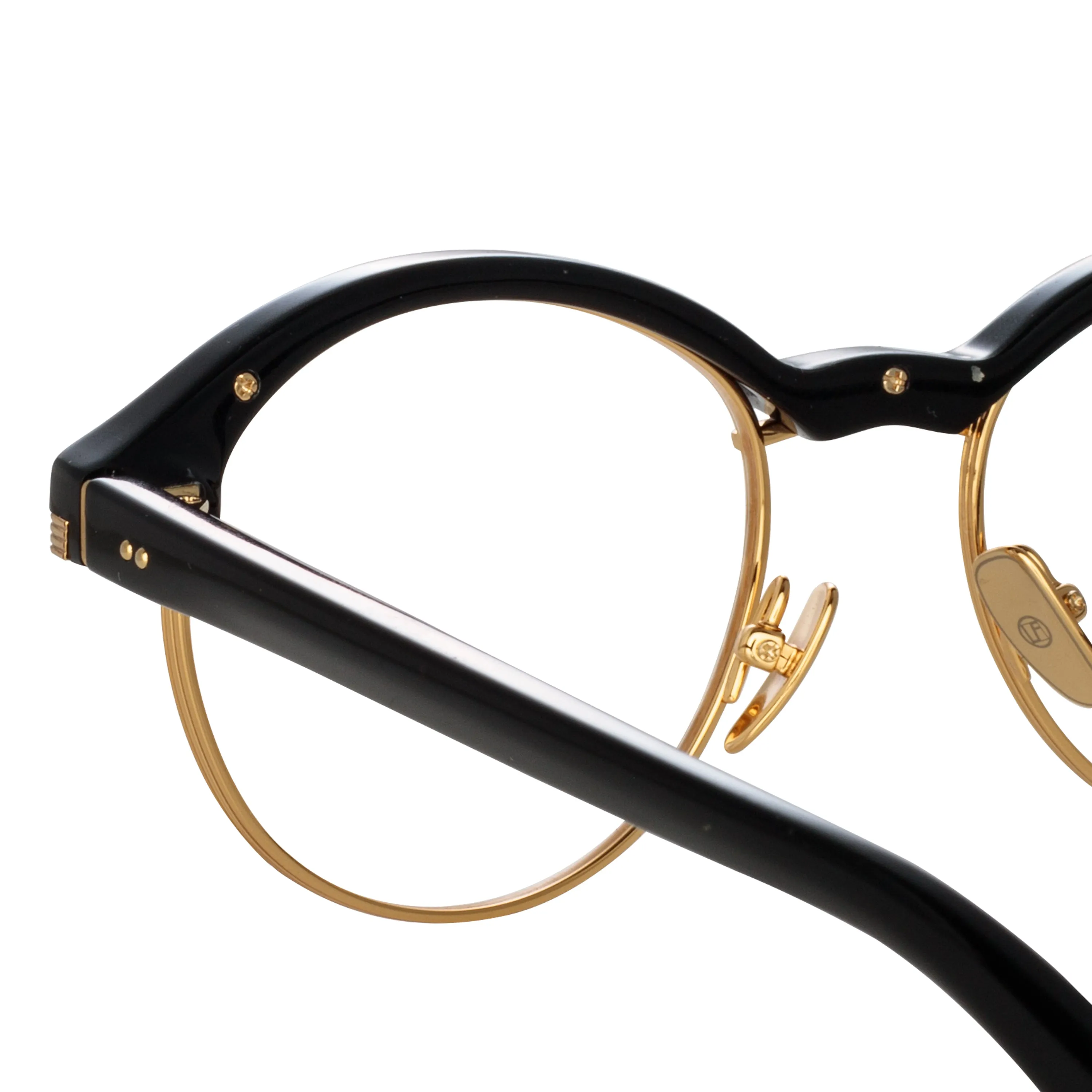 Men's Keen Oval Optical Frame in Black sold by Linda Farrow product image thumbnail 5