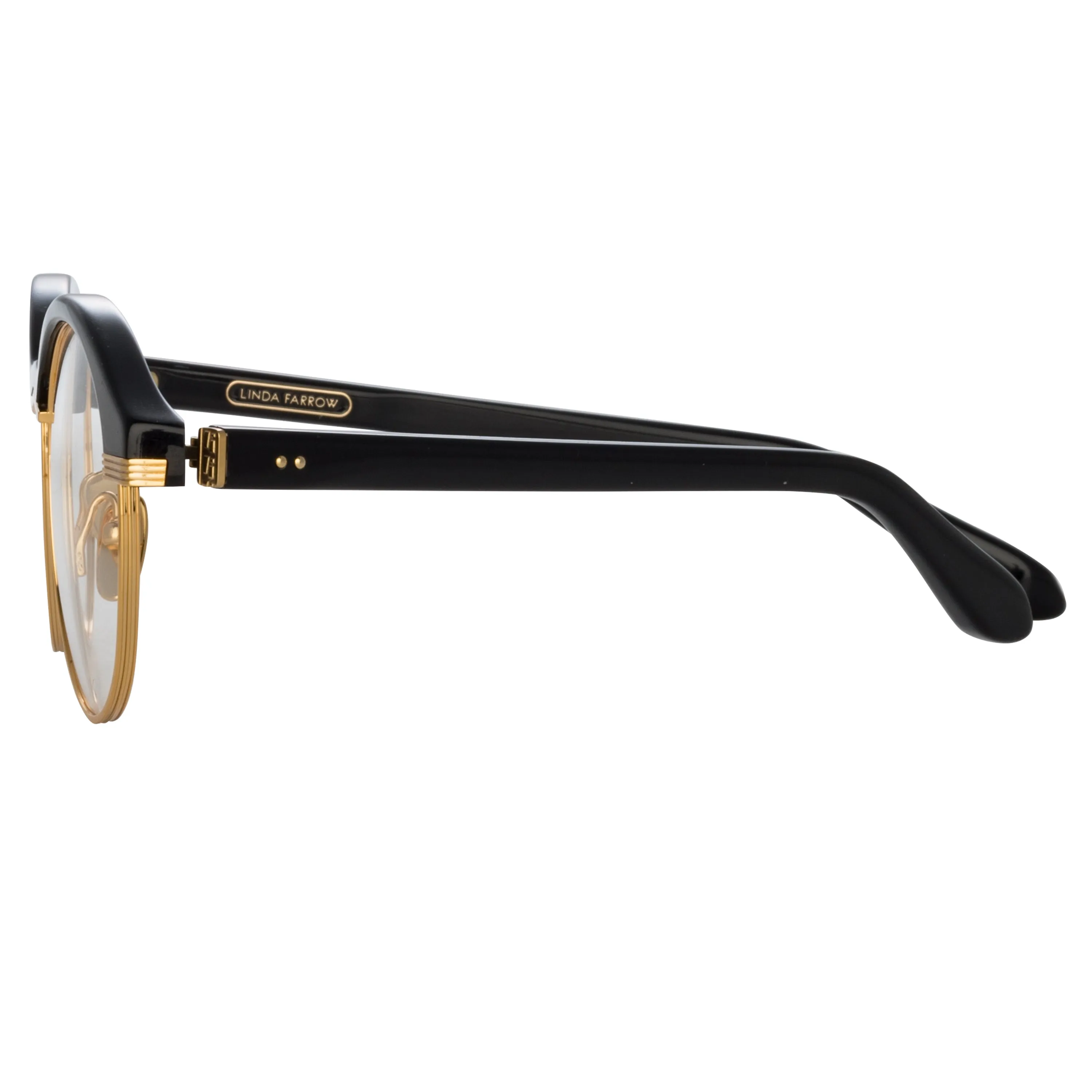 Men's Keen Oval Optical Frame in Black sold by Linda Farrow product image thumbnail 4