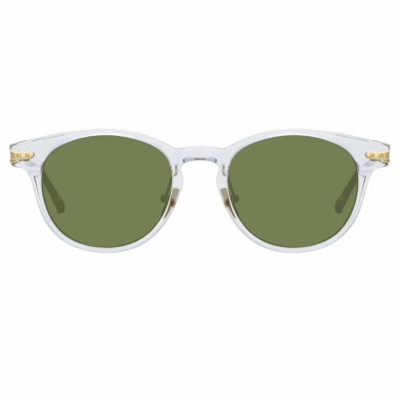 Bay Sunglasses in Clear sold by Linda Farrow