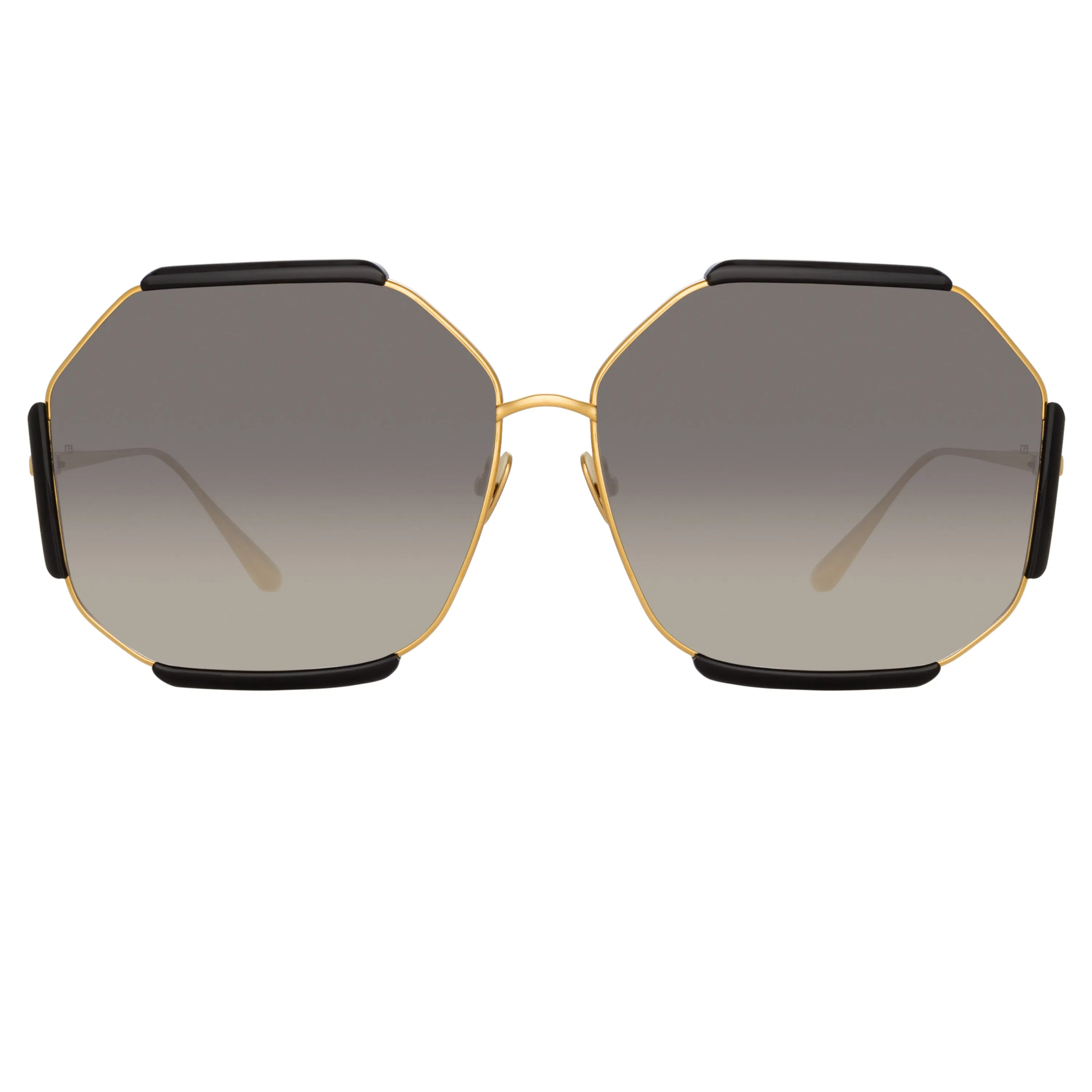 Margot Hexagon Sunglasses in Black sold by Linda Farrow product image thumbnail 2