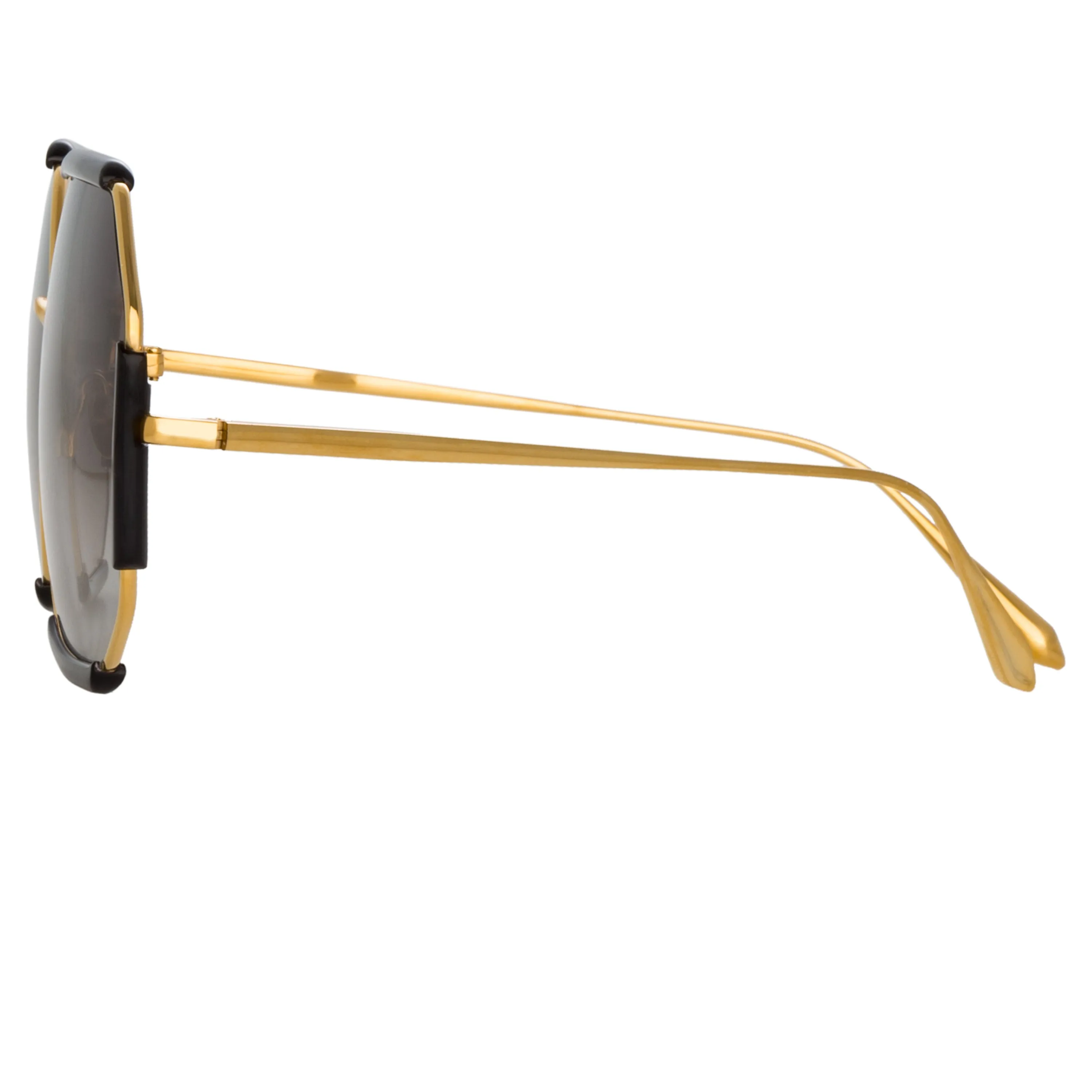 Margot Hexagon Sunglasses in Black sold by Linda Farrow product image thumbnail 3