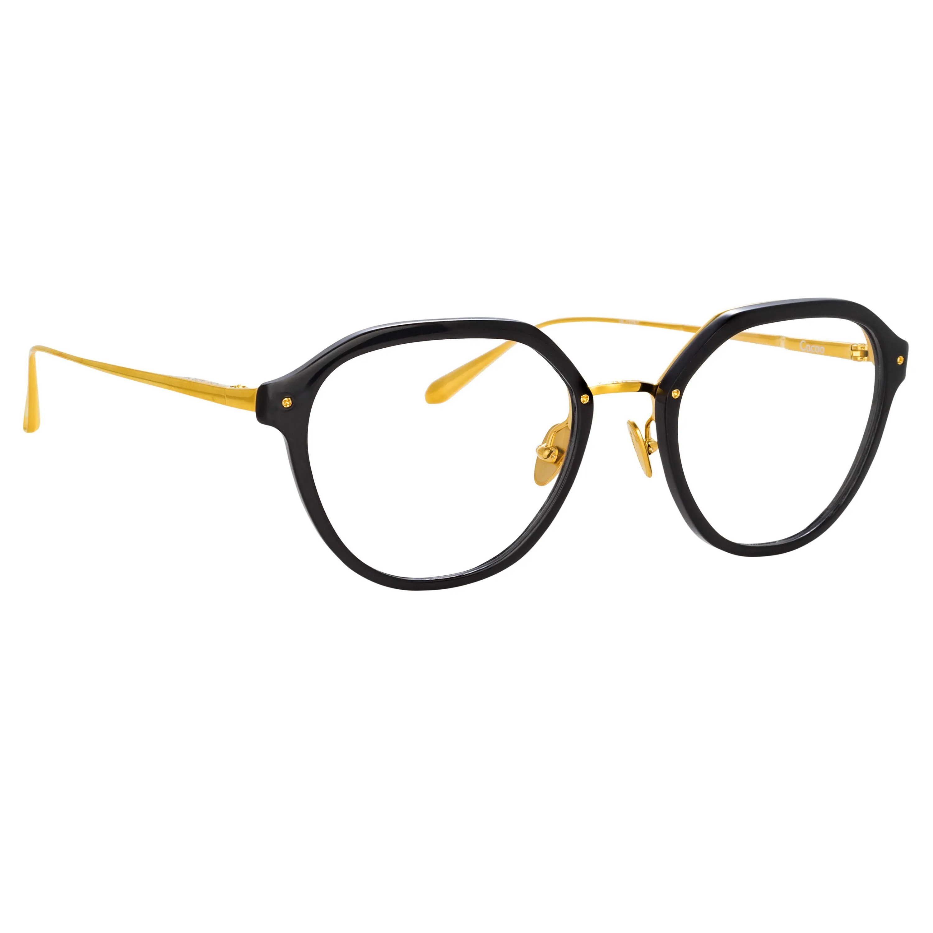 Cacao Angular Optical Frames in Black sold by Linda Farrow product image thumbnail 4