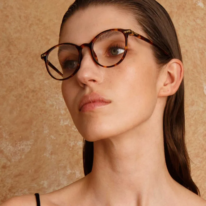 Forster A Oval Optical Frame in Tortoiseshell sold by Linda Farrow