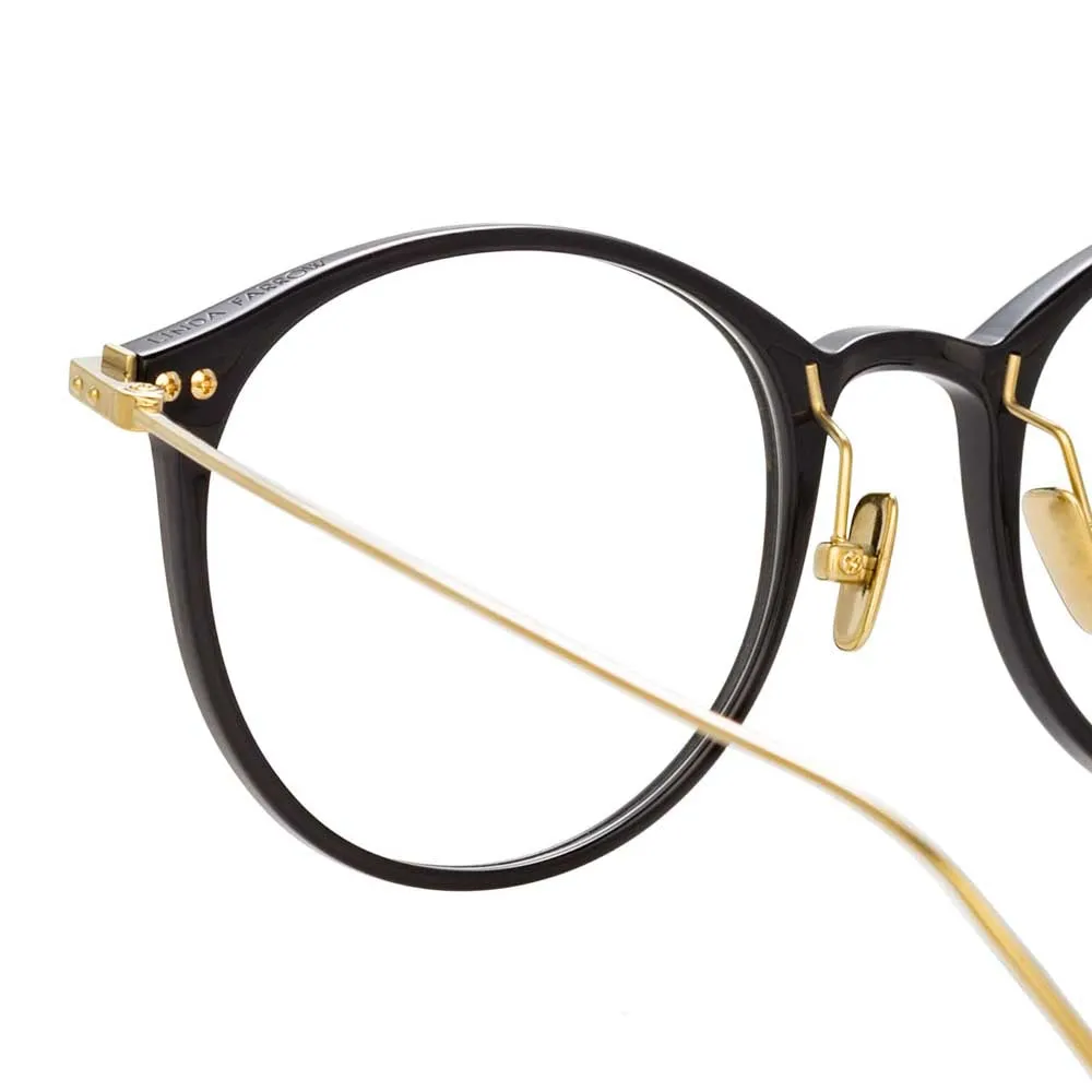 Linda Farrow Linear Gray A C1 Oval Optical Frame sold by Linda Farrow product image thumbnail 4