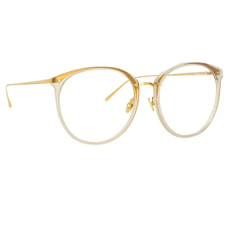 Kings Oversized Optical Frame in Truffle sold by Linda Farrow
