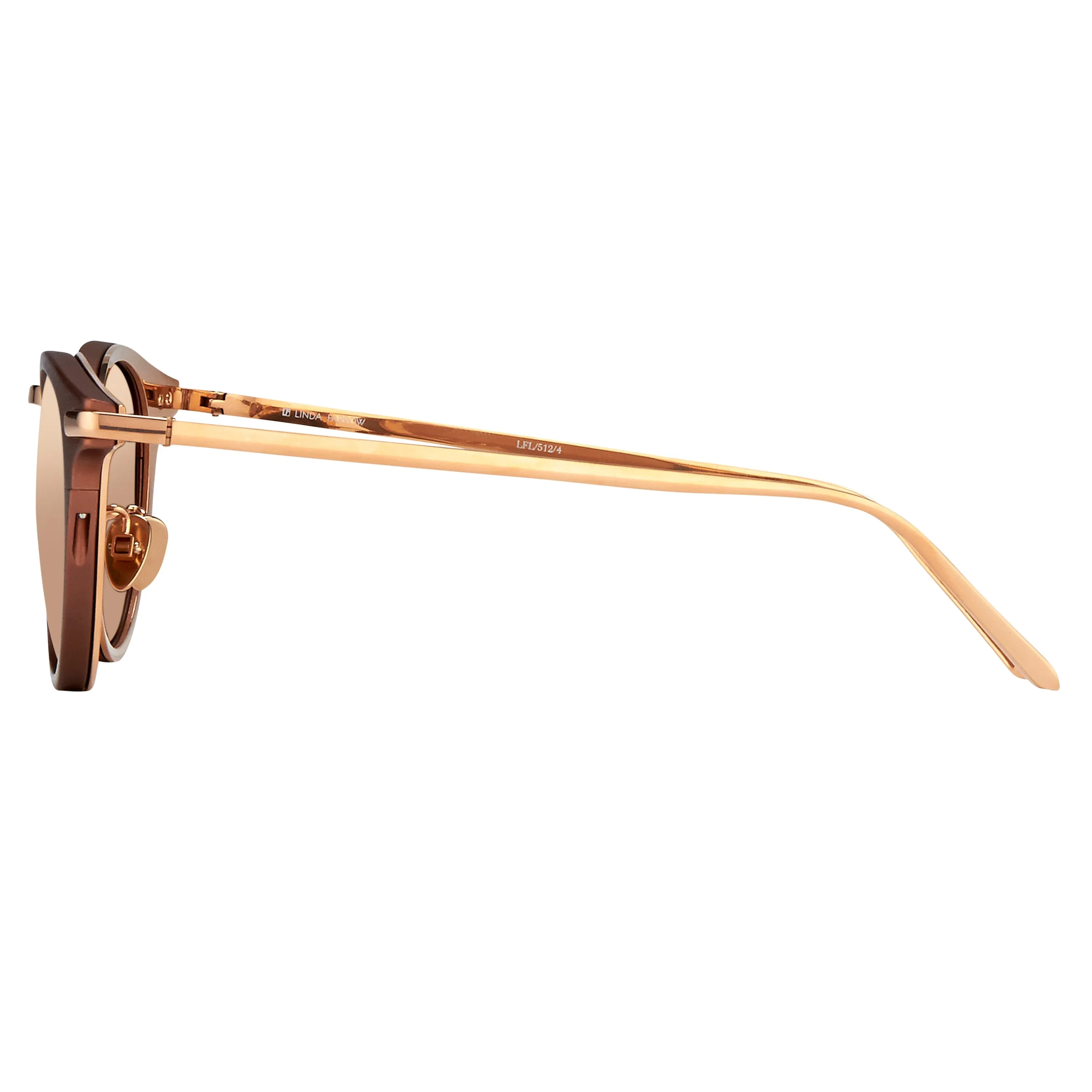 Linda Farrow 512 C4 Oval Sunglasses sold by Linda Farrow product image thumbnail 3