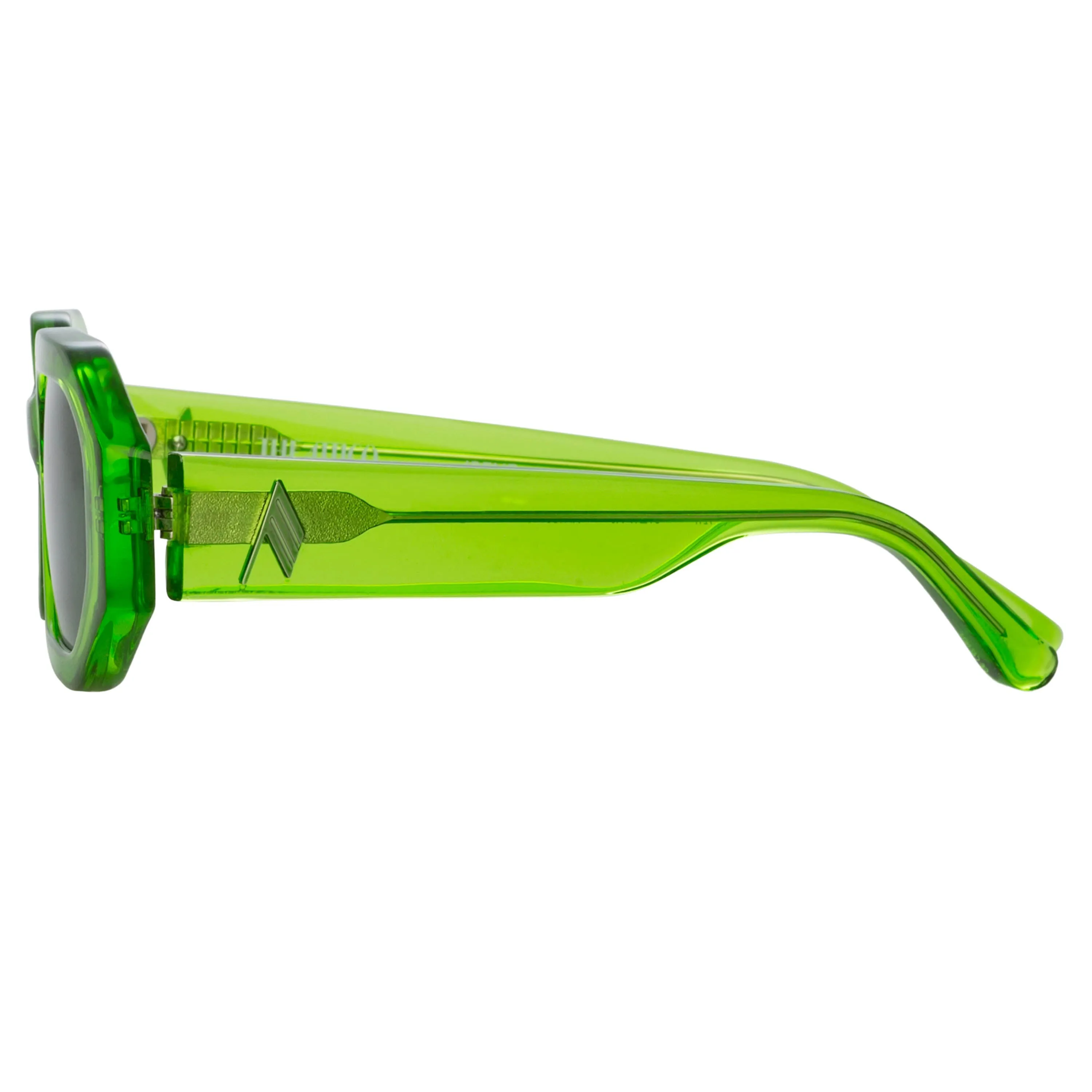 The Attico Irene Angular Sunglasses in Green sold by Linda Farrow product image thumbnail 4
