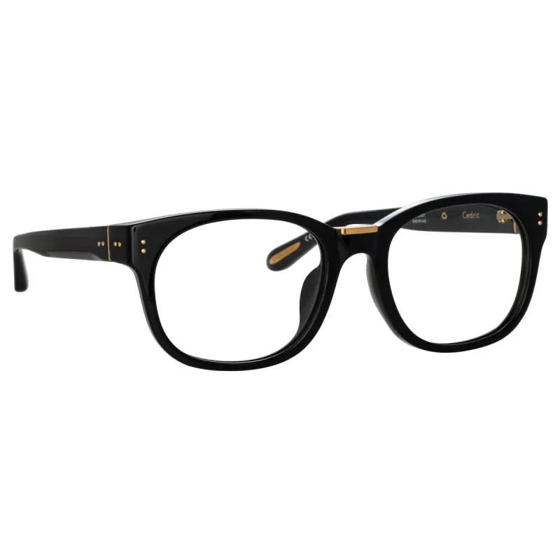 Cedric Rectangular Optical Frames in Black sold by Linda Farrow