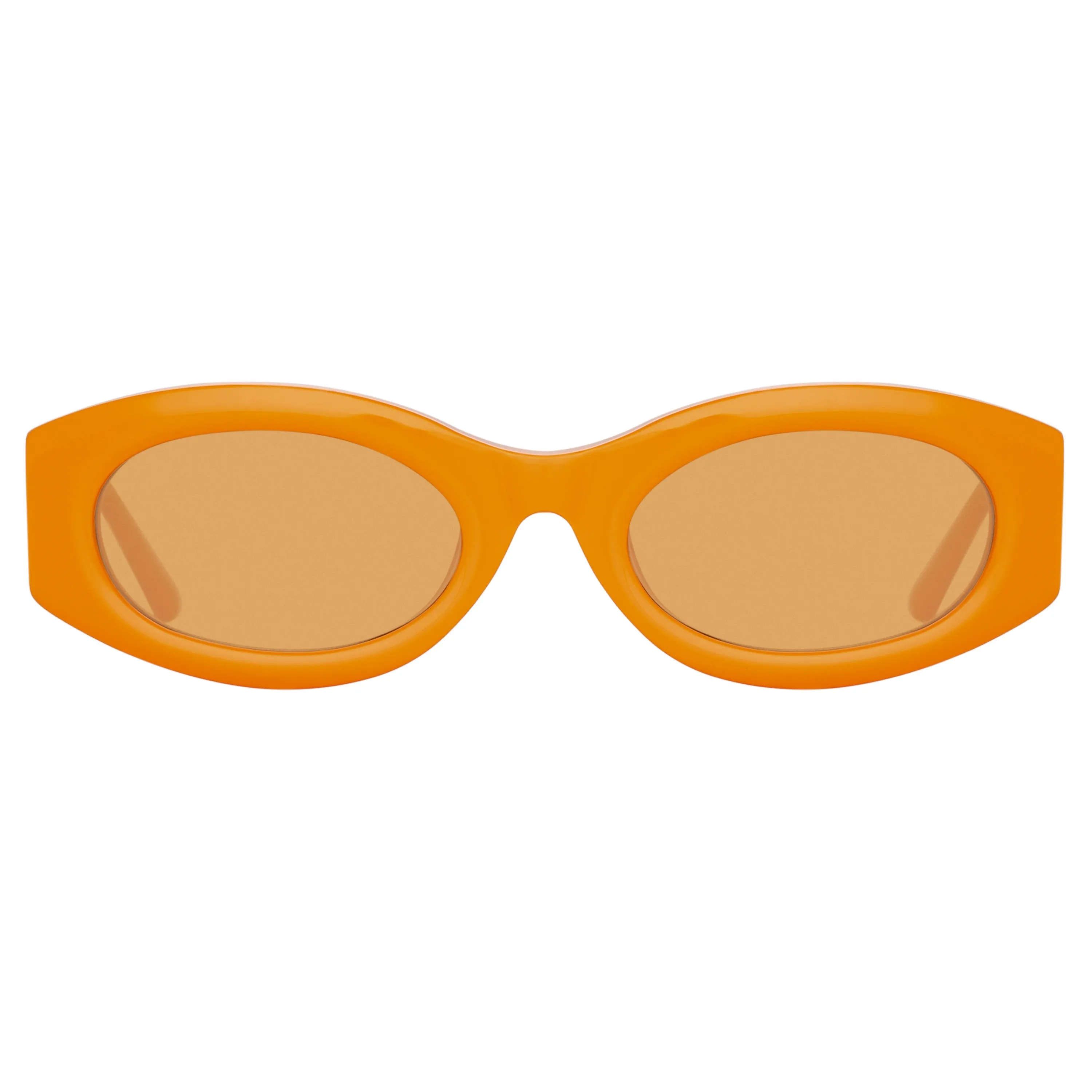 The Attico Berta Oval Sunglasses in Orange sold by Linda Farrow product image thumbnail 2
