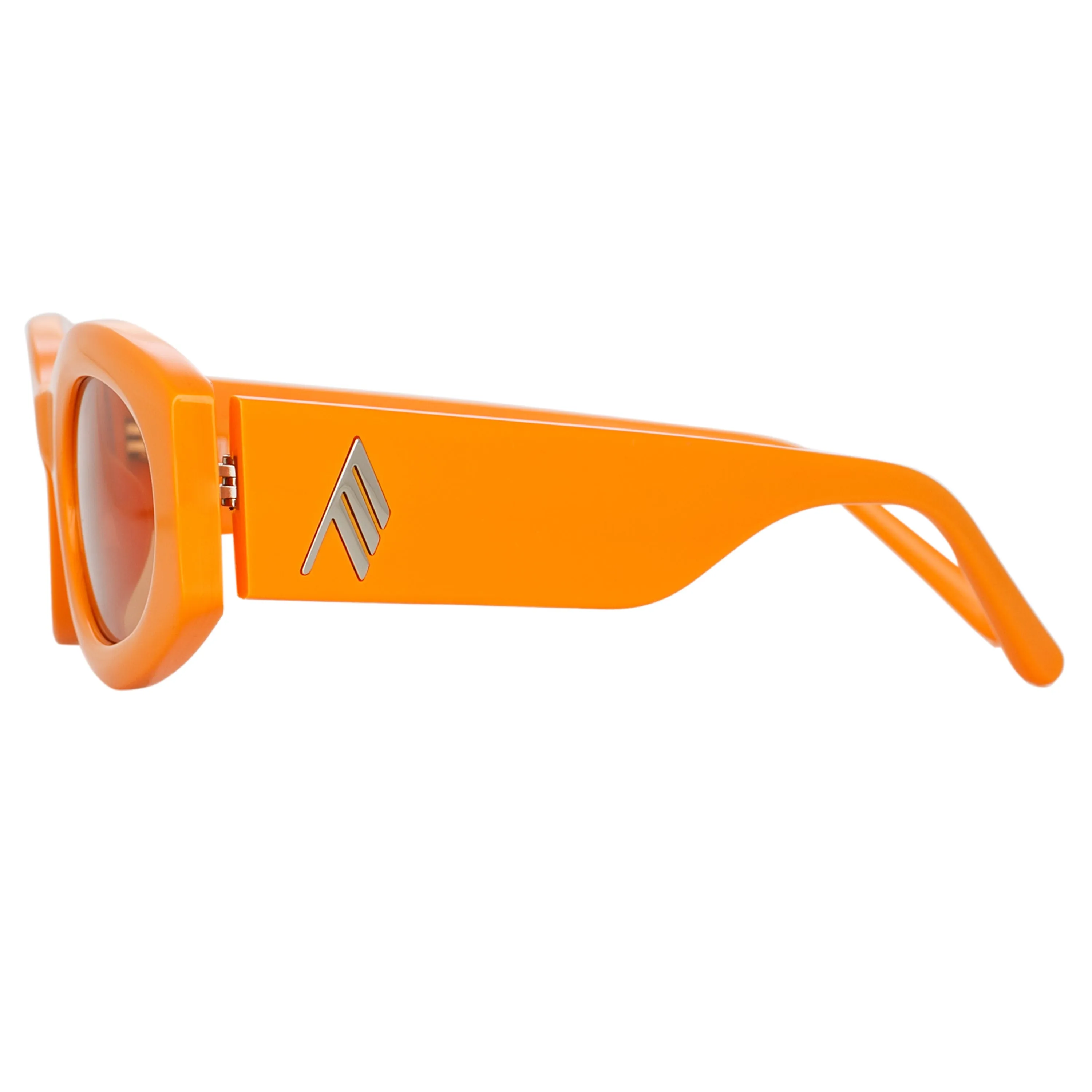 The Attico Berta Oval Sunglasses in Orange sold by Linda Farrow product image thumbnail 3