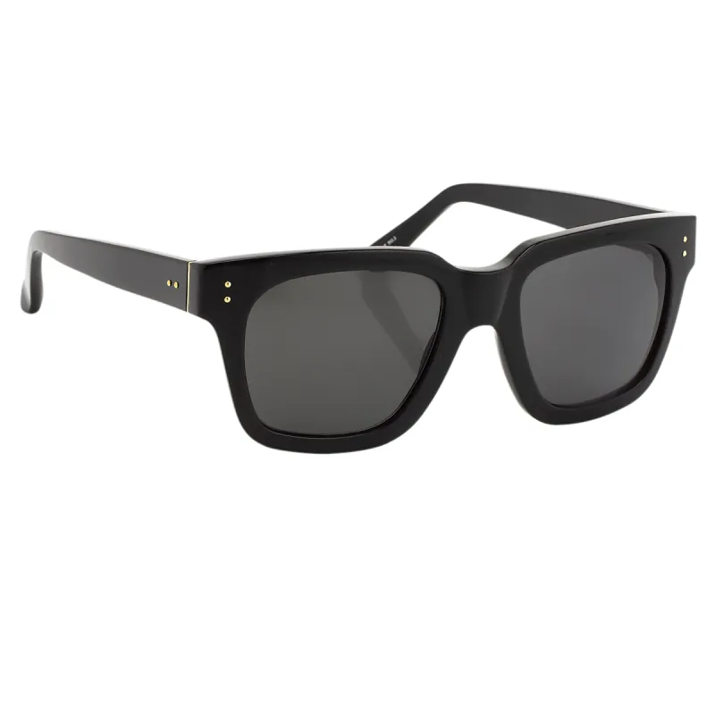 The Max | D-Frame Sunglasses in Black Frame (C4) sold by Linda Farrow