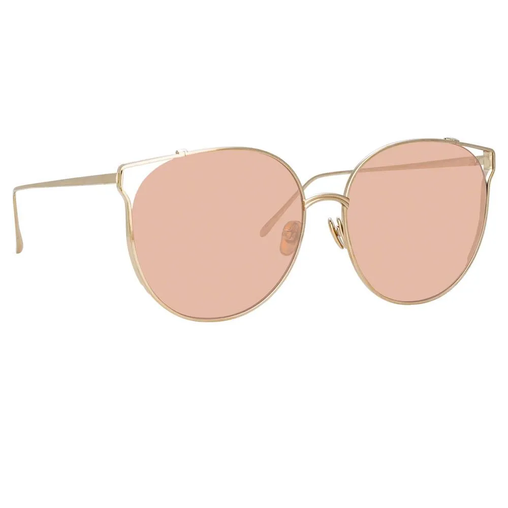 Joanna Oversized Sunglasses in Light Gold sold by Linda Farrow product image thumbnail 3