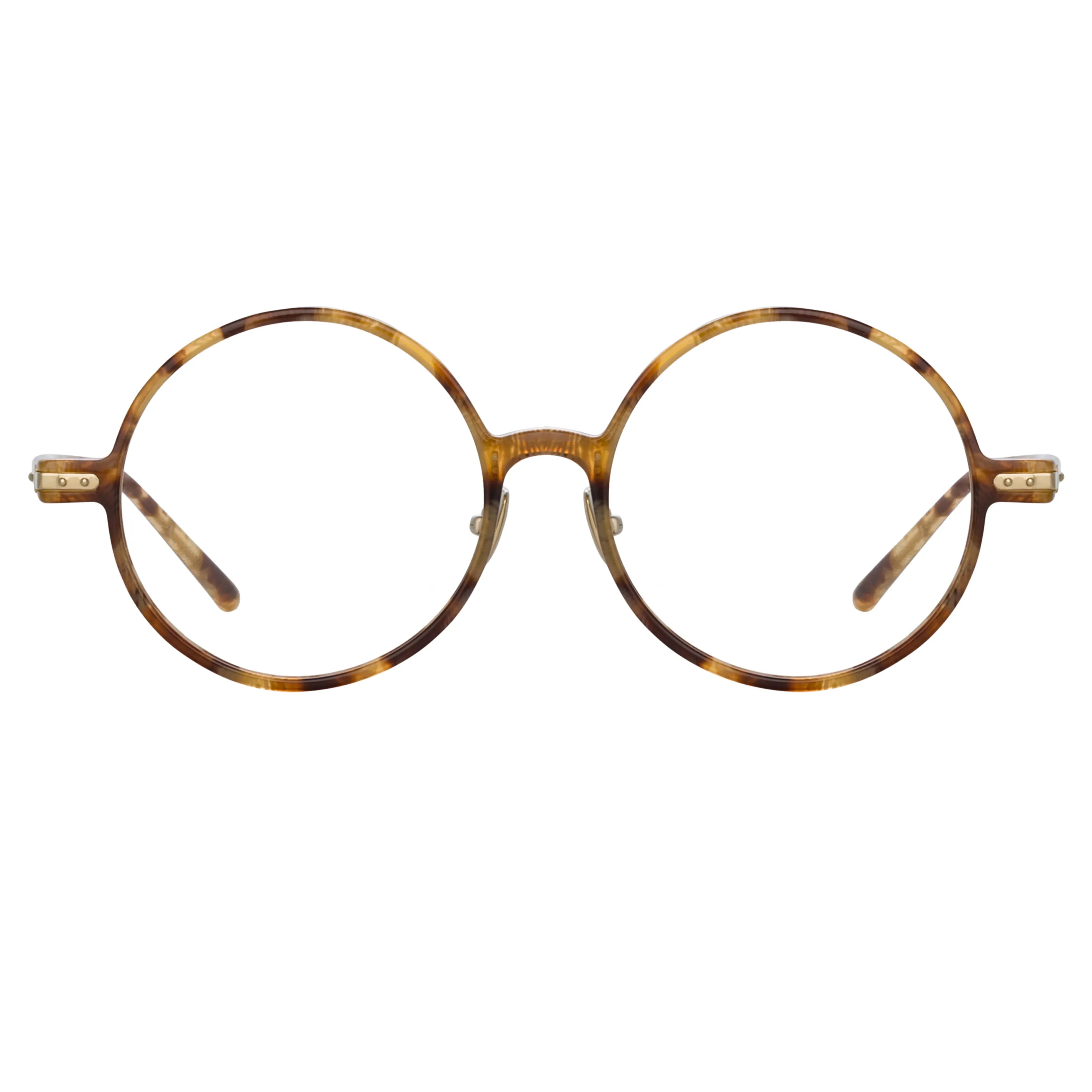 Spire Round Optical Frame in Tobacco Tortoiseshell sold by Linda Farrow product image thumbnail 2