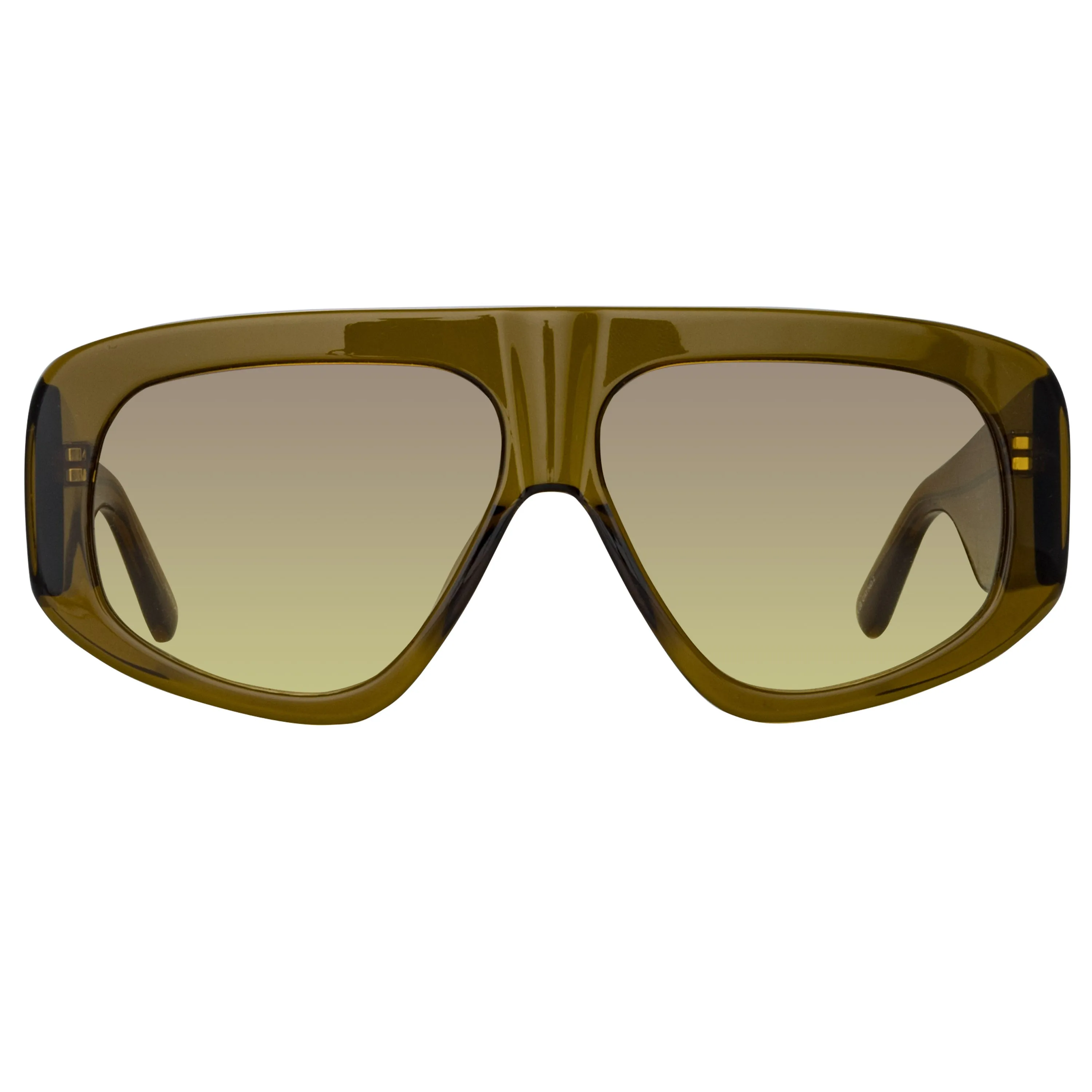 The Attico Milano Oversized Sunglasses in Olive sold by Linda Farrow product image thumbnail 2