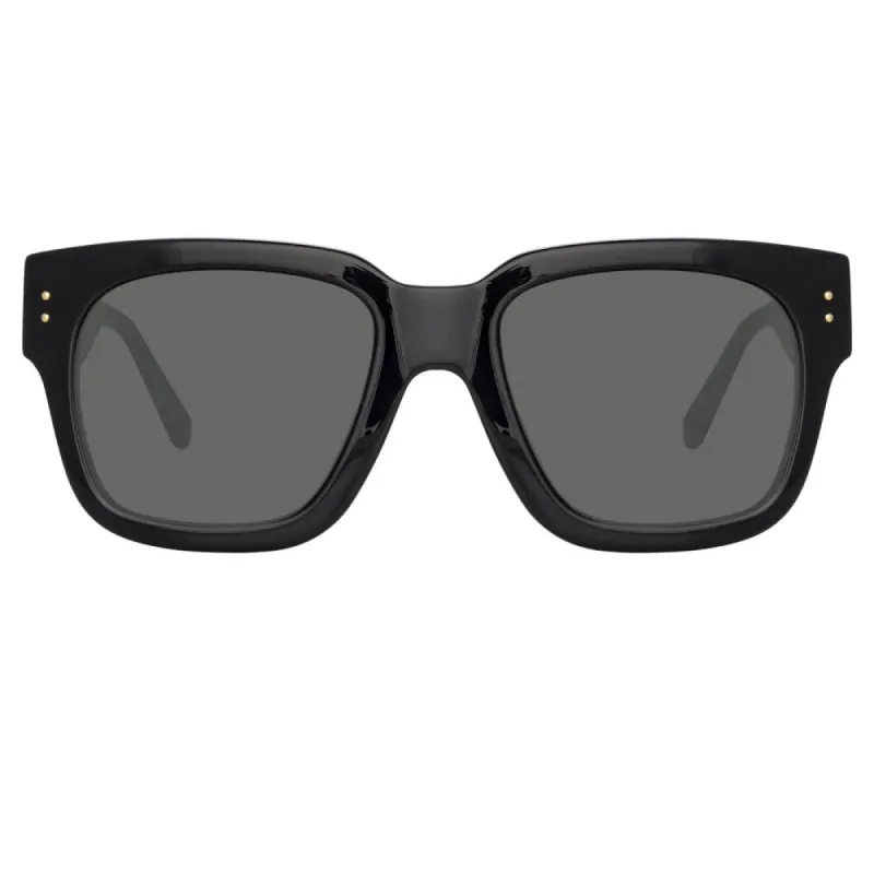 Seymour D-Frame Sunglasses in Black sold by Linda Farrow