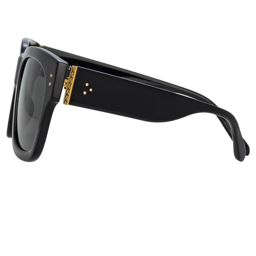 Seymour D-Frame Sunglasses in Black sold by Linda Farrow product image thumbnail 3