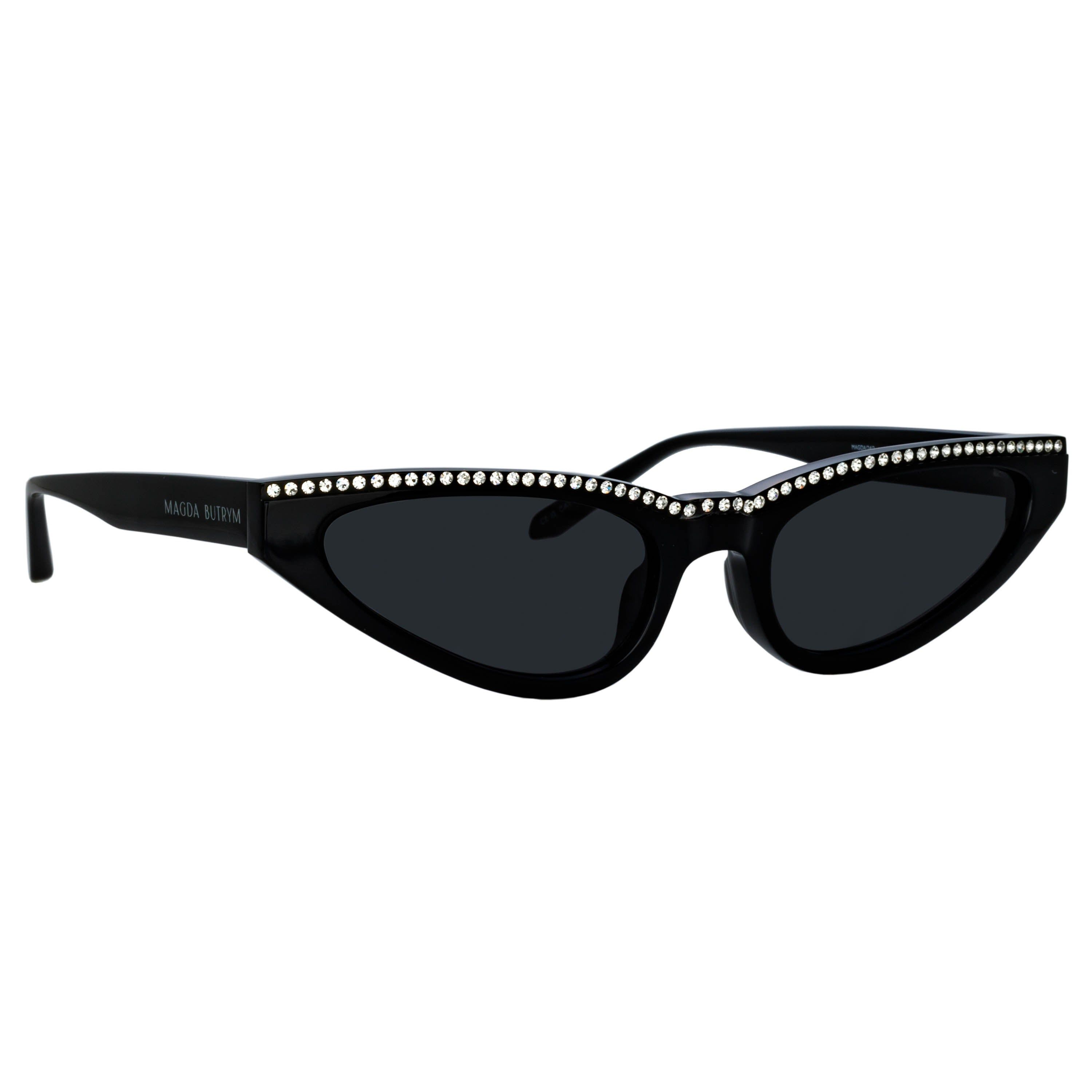 Magda Butrym Cat Eye Sunglasses in Black and Grey sold by Linda Farrow product image thumbnail 2