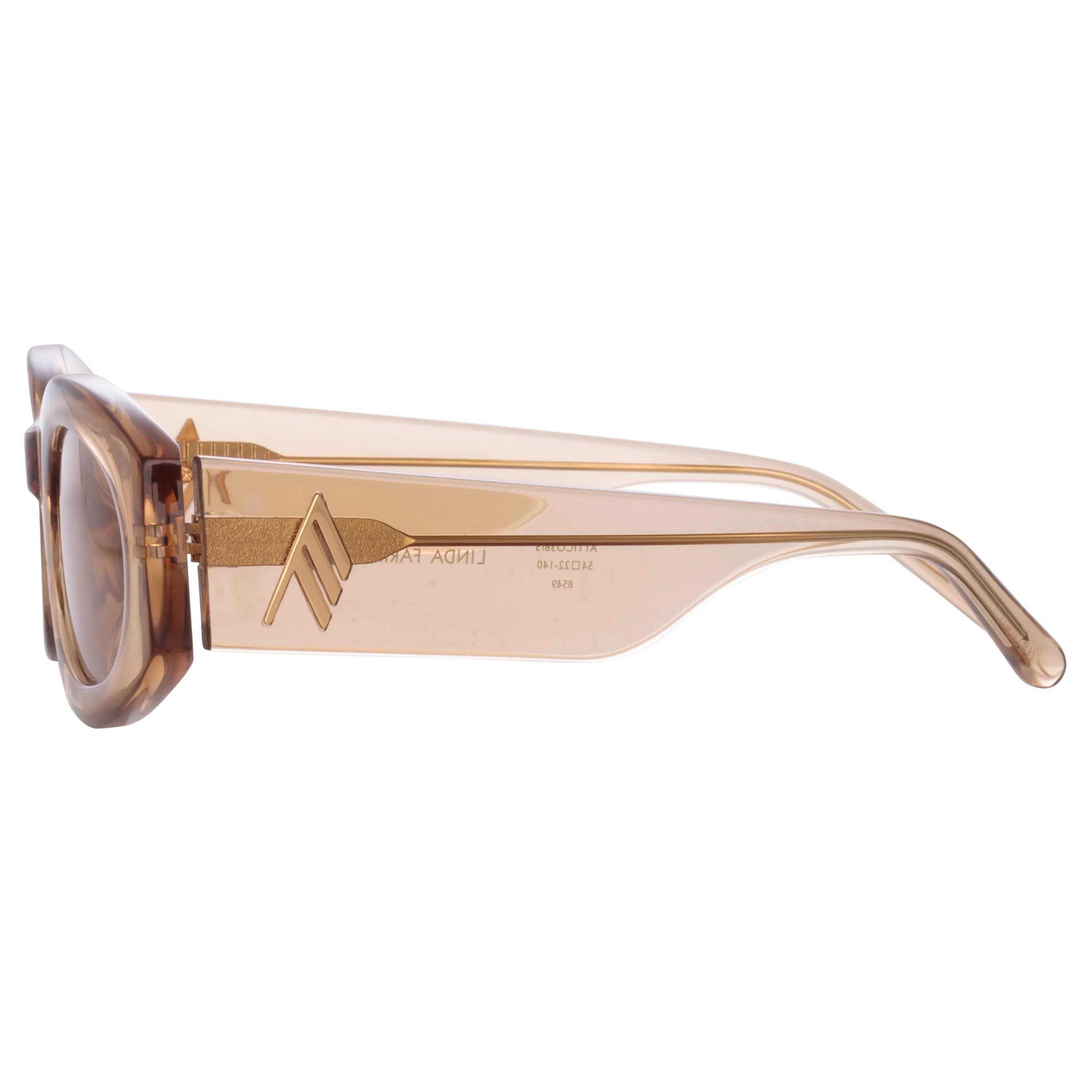 The Attico Berta Oval Sunglasses in Sand sold by Linda Farrow product image thumbnail 3