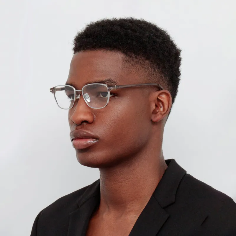 Men's Alvar Optical D-Frame in Grey Horn sold by Linda Farrow
