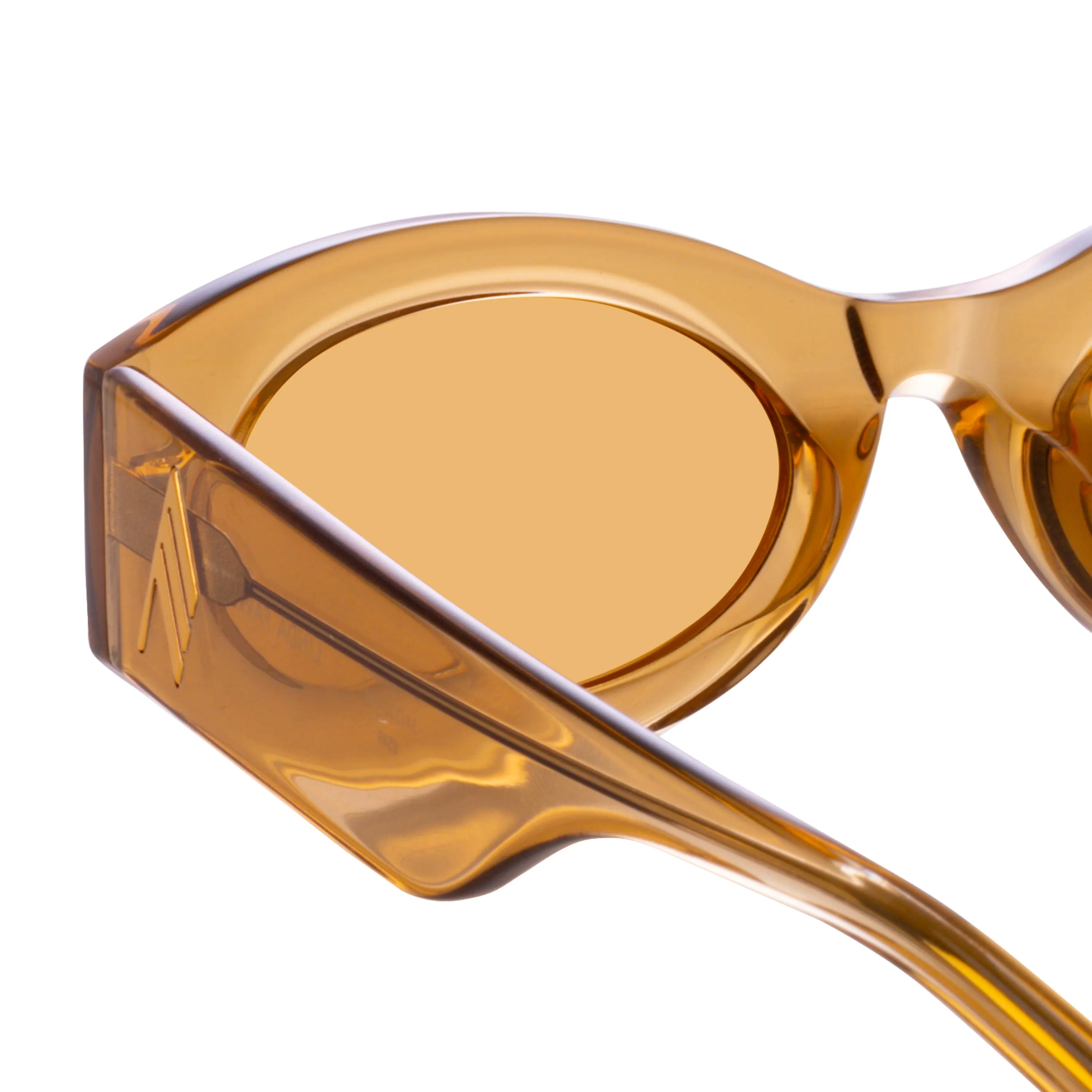 The Attico Berta Oval Sunglasses in Sand sold by Linda Farrow product image thumbnail 4