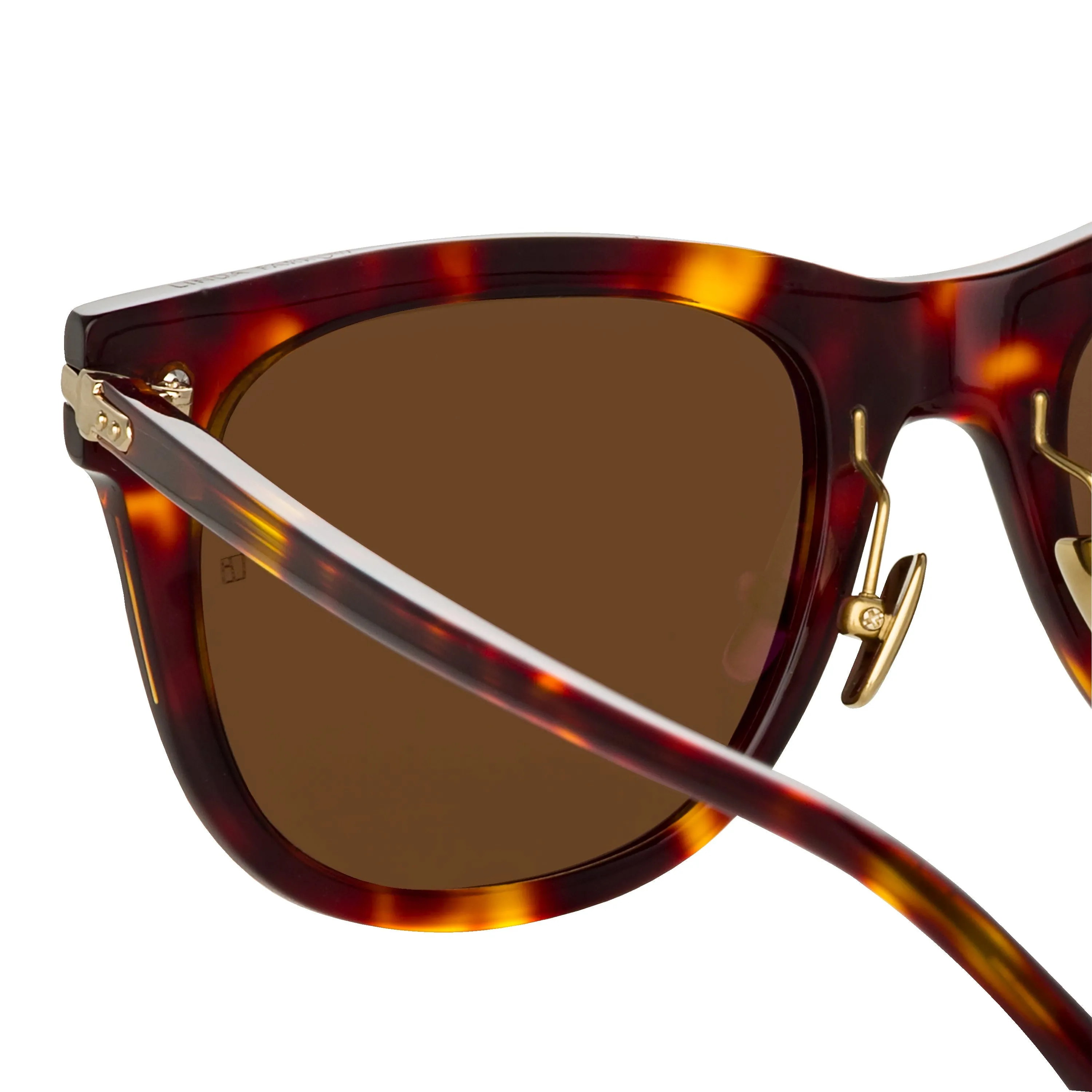 Chrysler D-Frame Sunglasses in Tortoiseshell sold by Linda Farrow product image thumbnail 5
