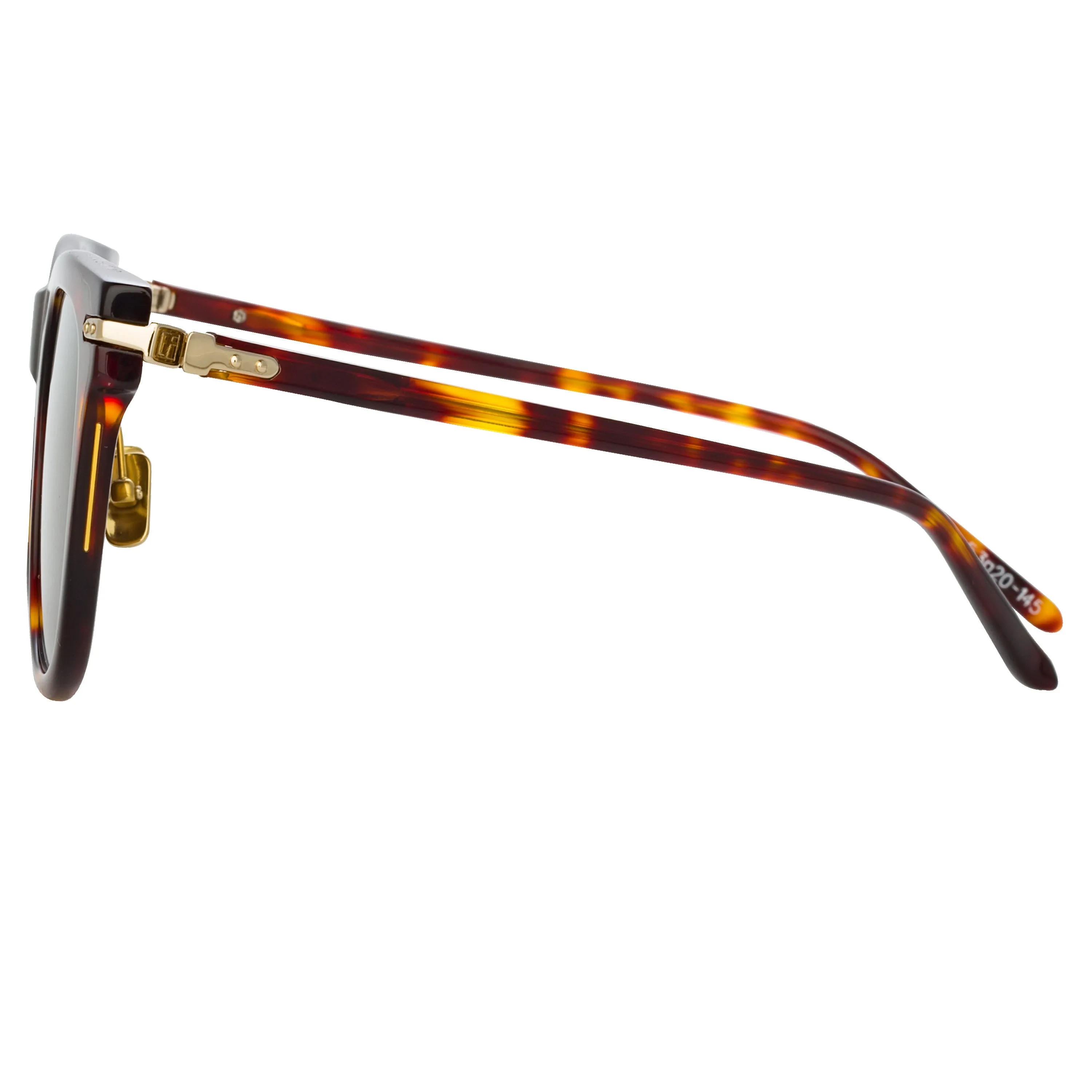 Chrysler D-Frame Sunglasses in Tortoiseshell sold by Linda Farrow product image thumbnail 4