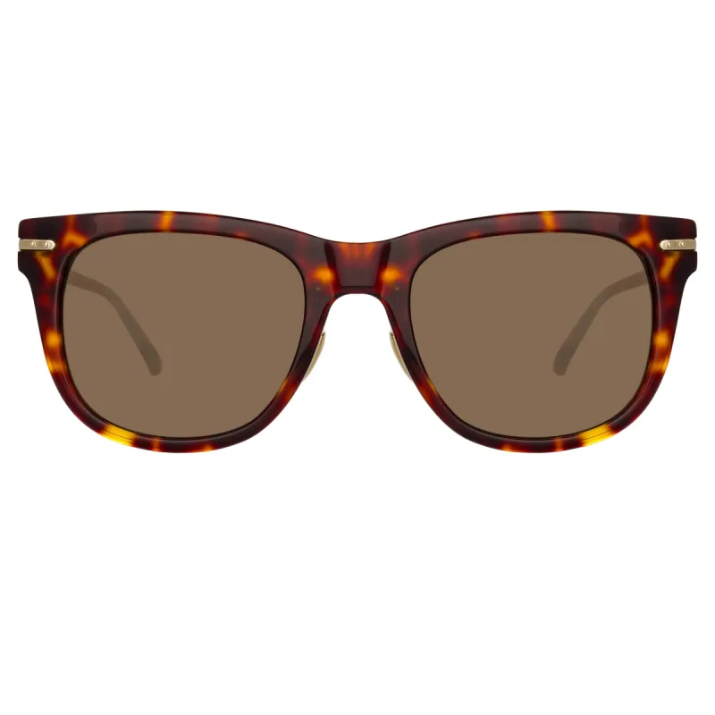 Chrysler D-Frame Sunglasses in Tortoiseshell sold by Linda Farrow