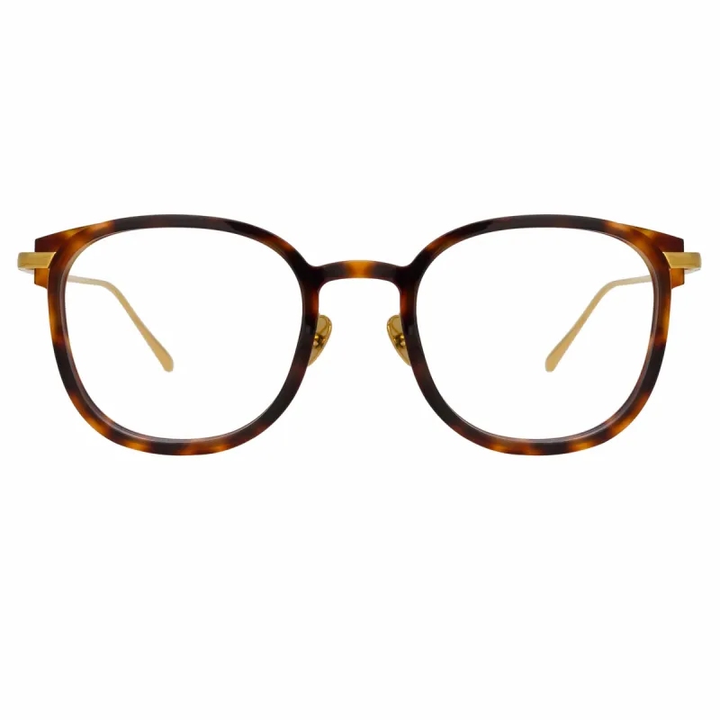 Fraser Optical Square Frame in Tortoiseshell sold by Linda Farrow