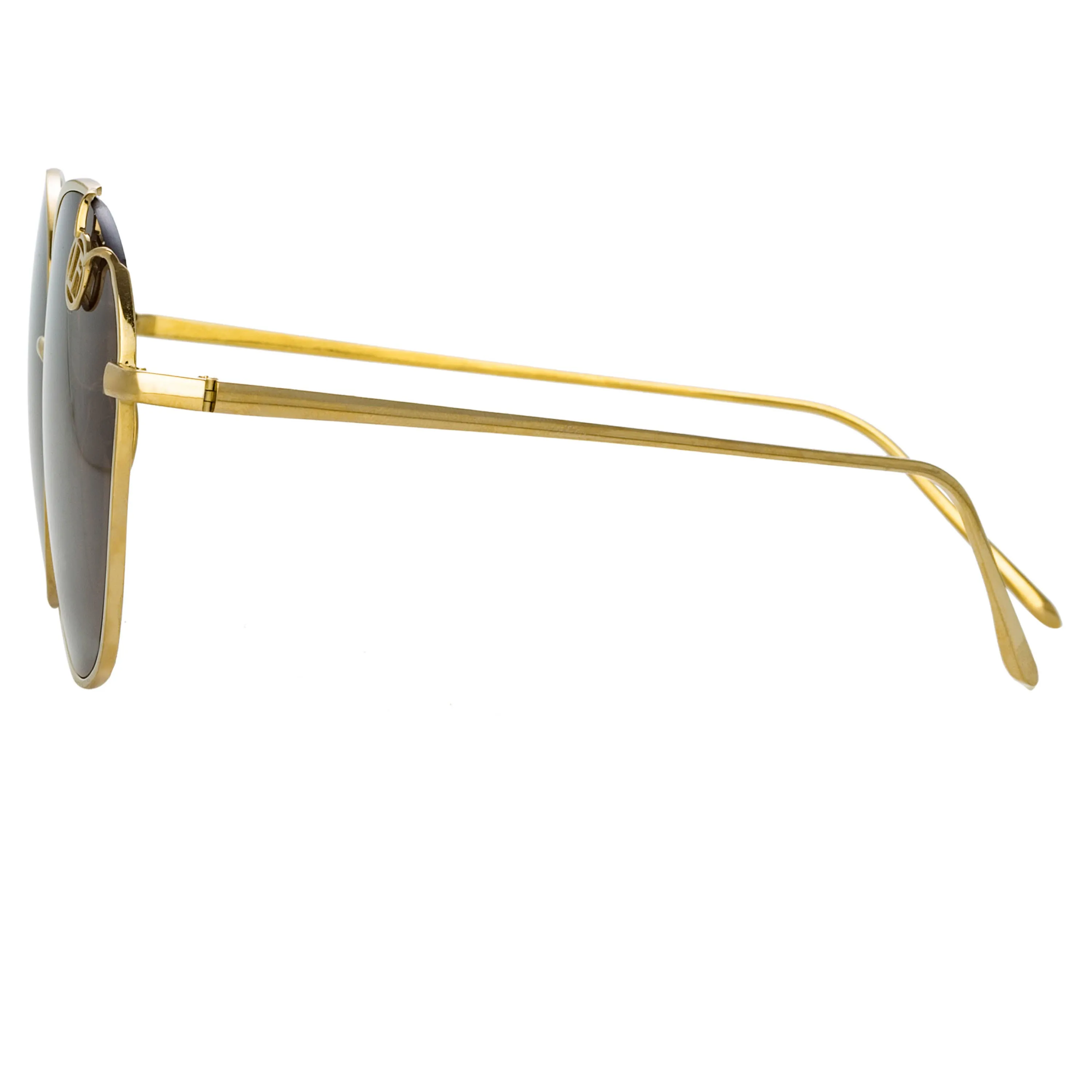 Hannah Cat Eye Sunglasses in Light Gold and Brown sold by Linda Farrow product image thumbnail 4