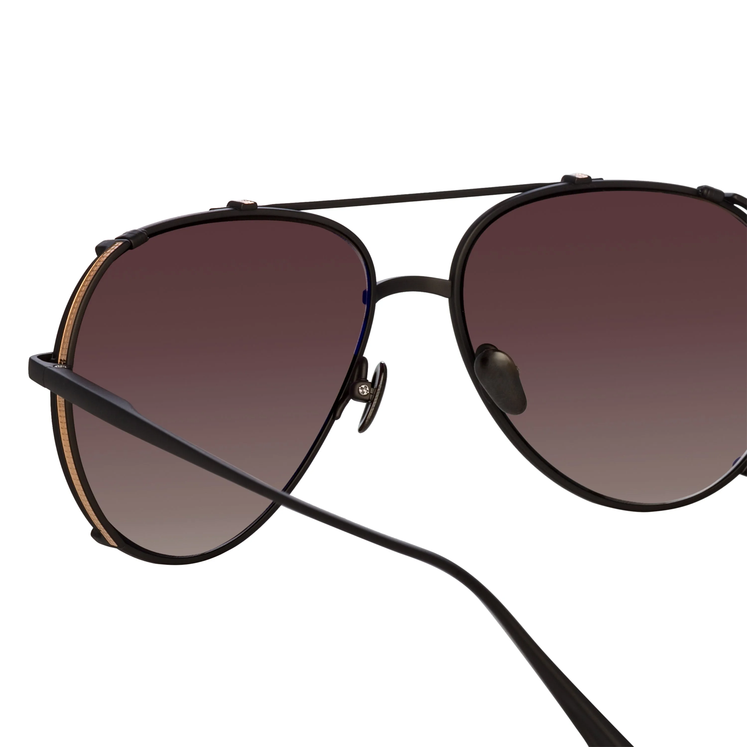 Newman Aviator Sunglasses in Black sold by Linda Farrow product image thumbnail 4