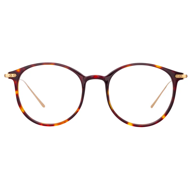 Gray Oval Optical Frame in Tortoiseshell sold by Linda Farrow