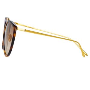 Angelica Cat Eye Sunglasses in Tortoiseshell sold by Linda Farrow