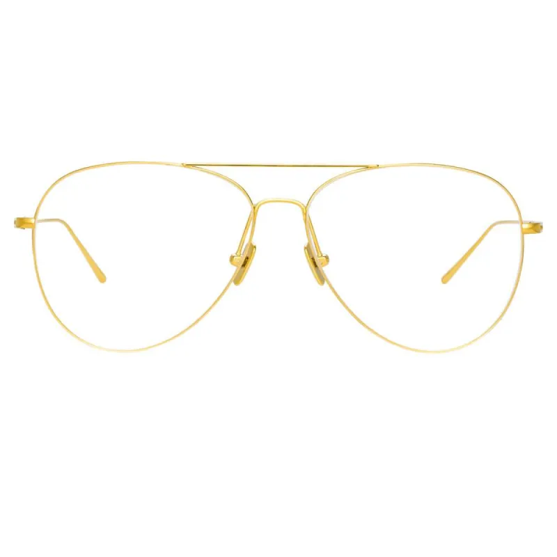Lloyds Aviator Optical A Frame in Yellow Gold sold by Linda Farrow
