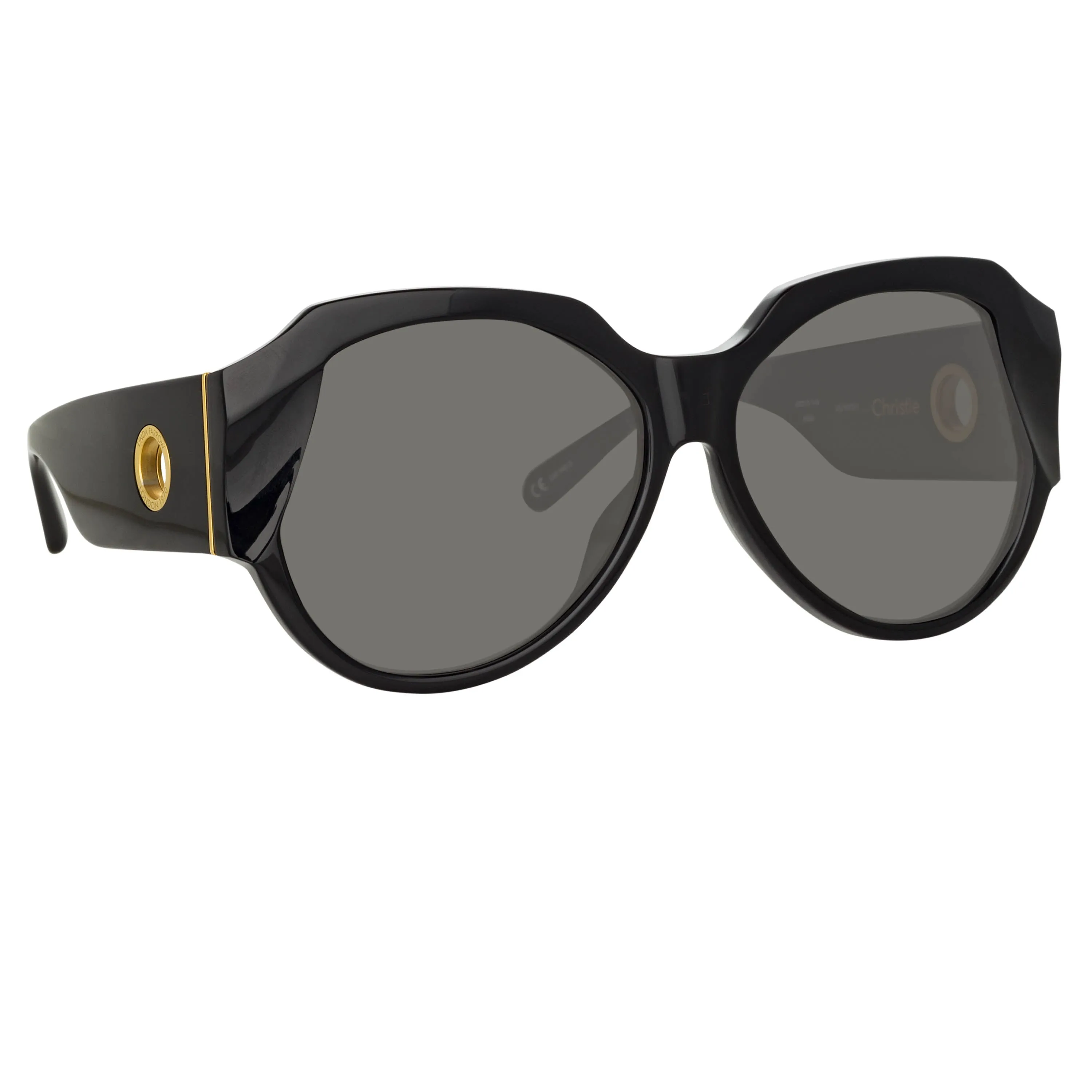 Christie Oversized Sunglasses in Black | Parallel