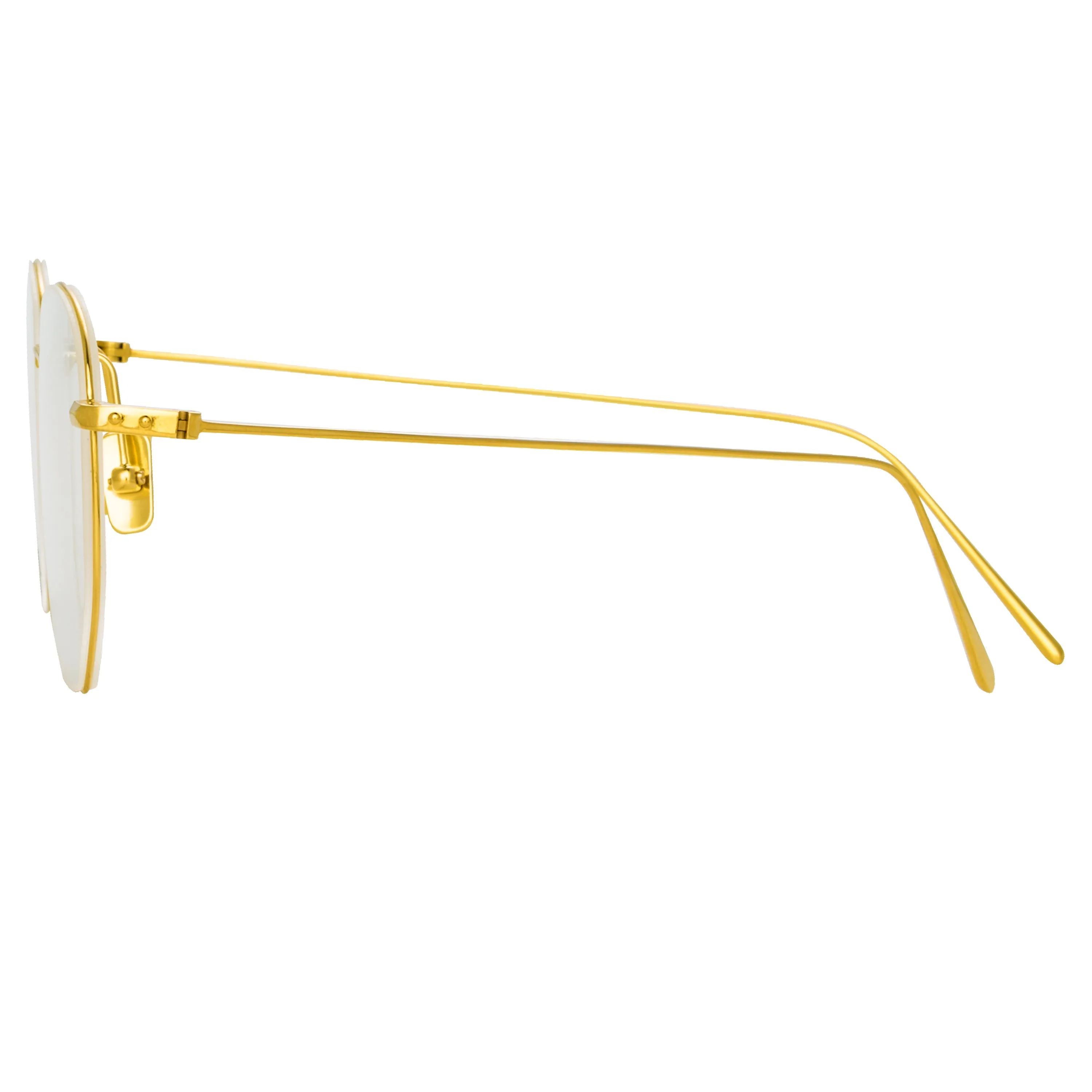 Rohe Angular Optical Frame in Yellow Gold (Men's) sold by Linda Farrow product image thumbnail 3