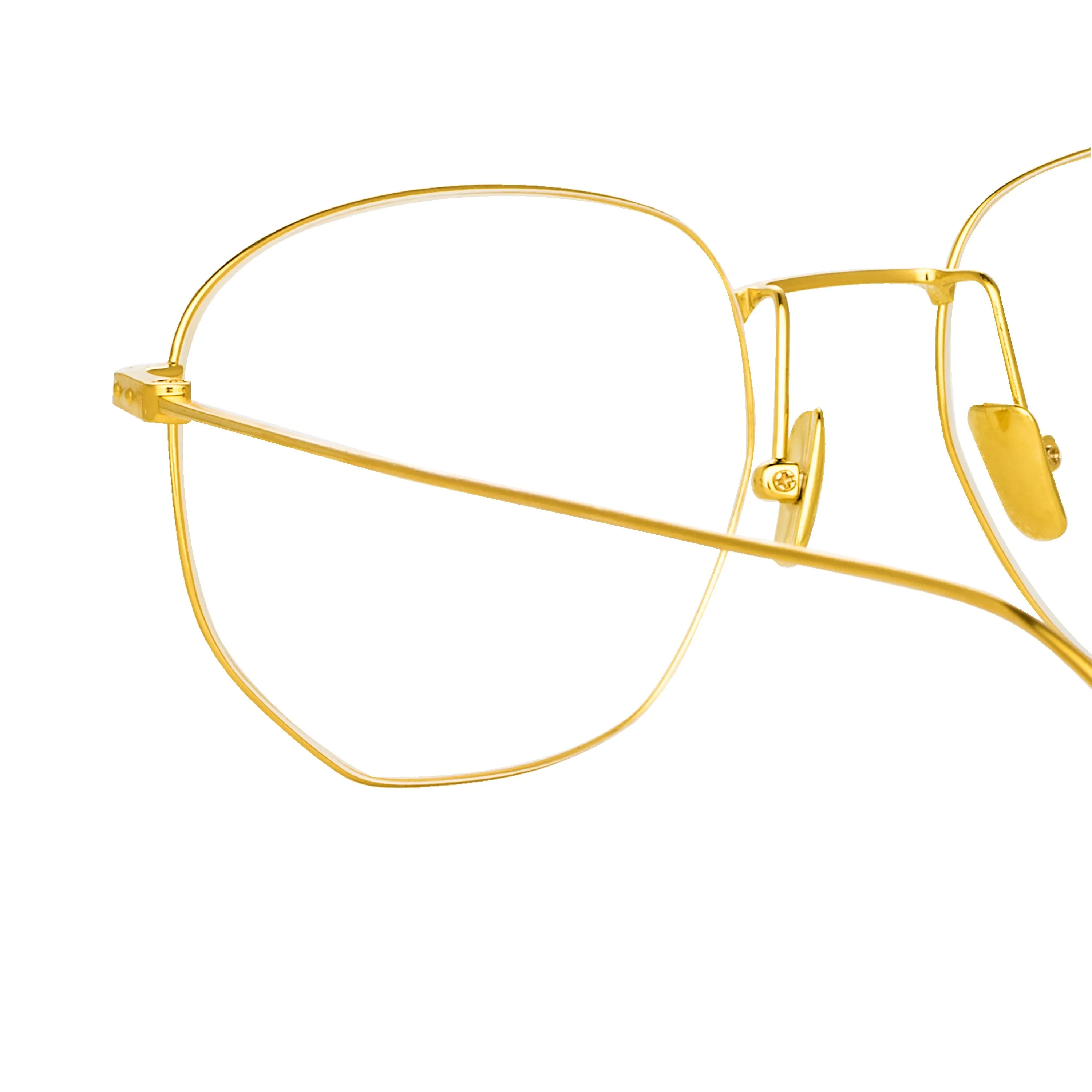 Rohe Angular Optical Frame in Yellow Gold (Men's) sold by Linda Farrow product image thumbnail 4