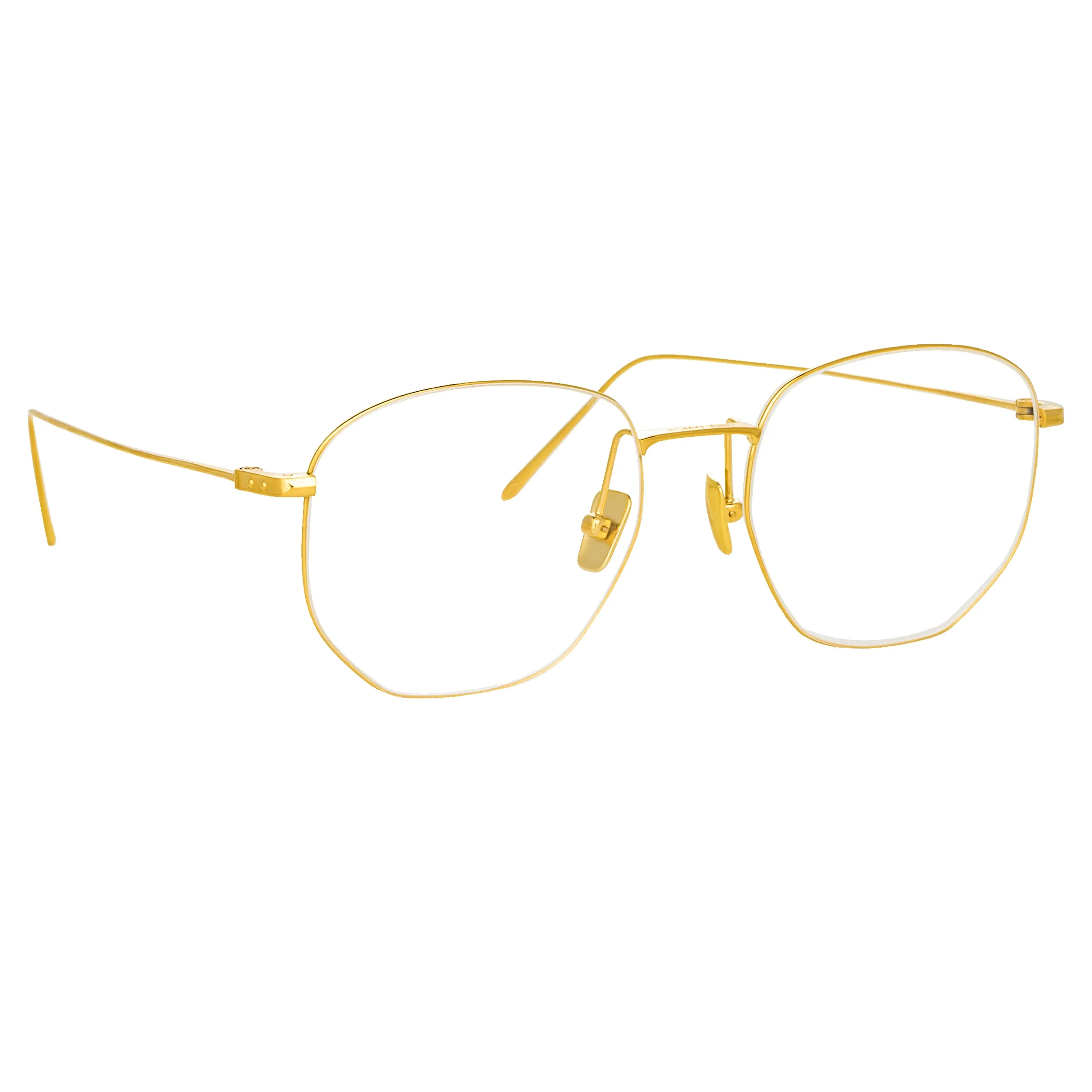 Rohe Angular Optical Frame in Yellow Gold (Men's) sold by Linda Farrow product image thumbnail 2