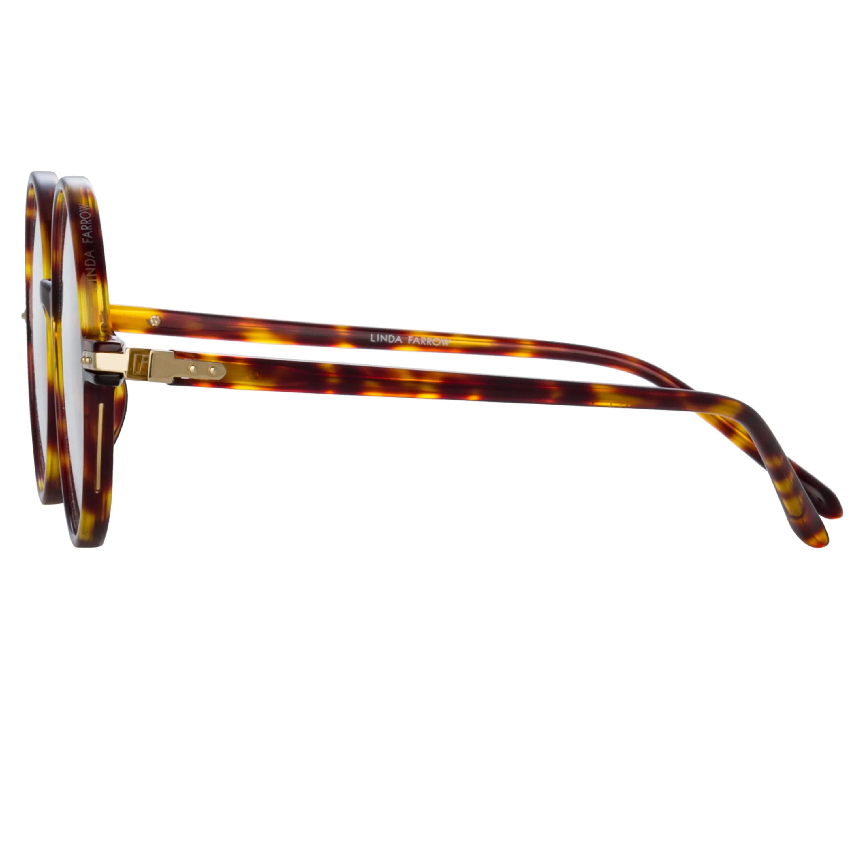 Spire Round Optical Frame in Tortoiseshell sold by Linda Farrow product image thumbnail 4