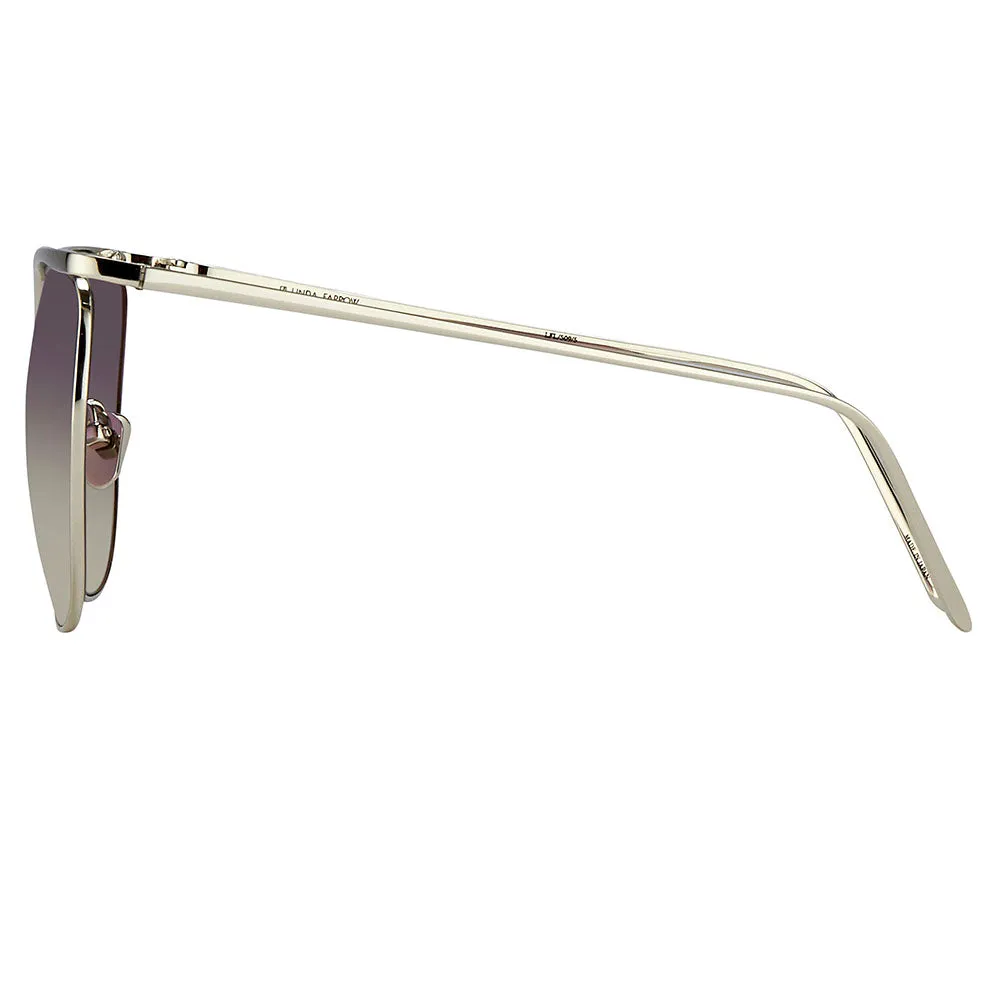 Linda Farrow 509 C5 Browline Sunglasses sold by Linda Farrow product image thumbnail 3