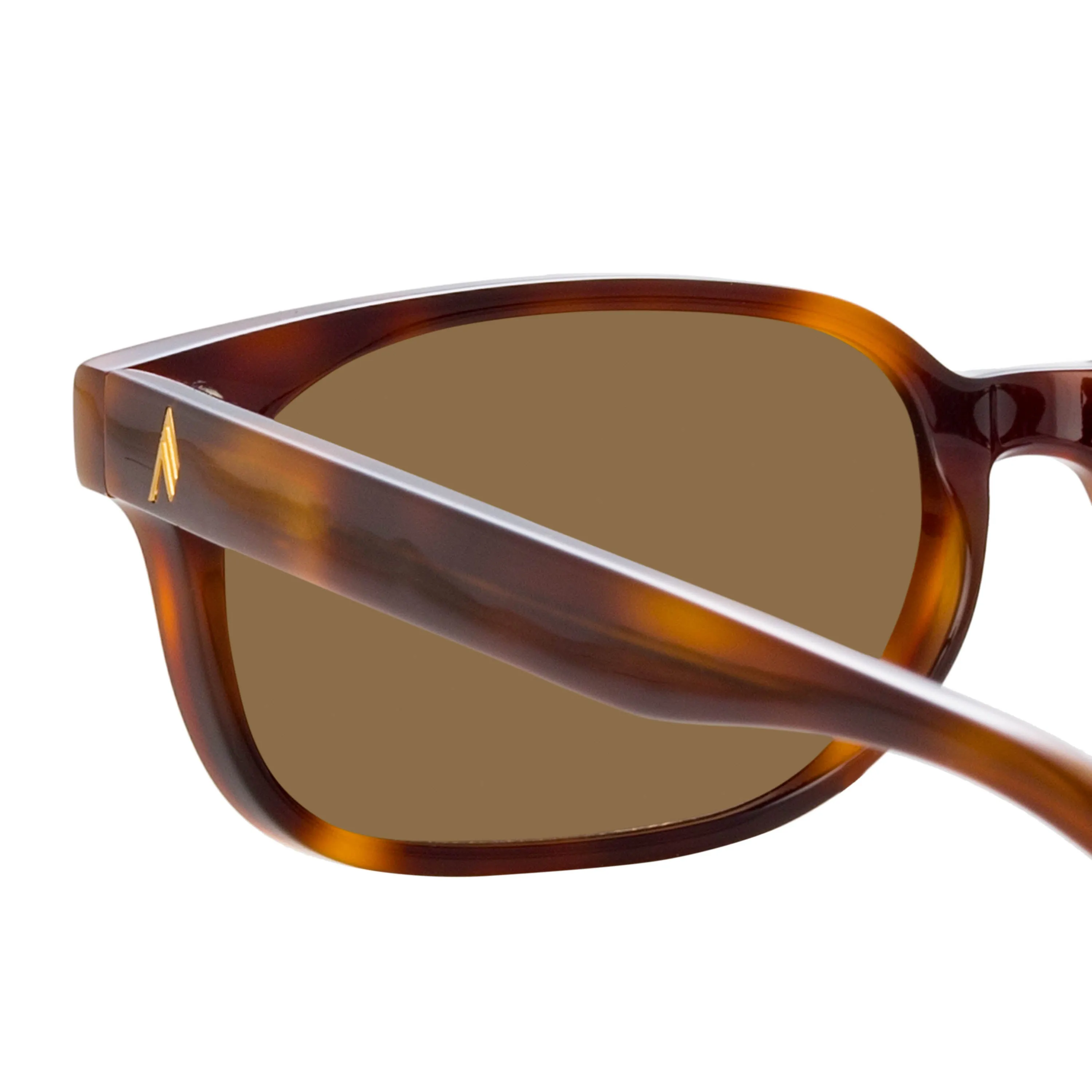 The Attico Gigi Rectangular Sunglasses in Tortoiseshell sold by Linda Farrow product image thumbnail 4