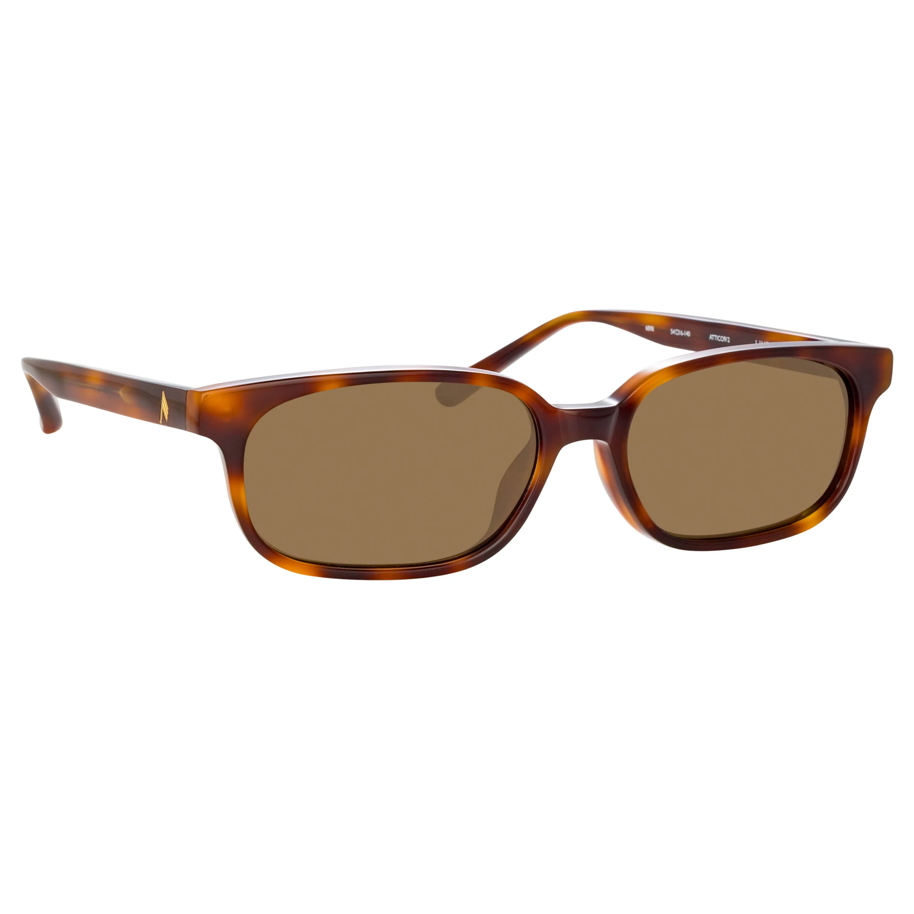 The Attico Gigi Rectangular Sunglasses in Tortoiseshell sold by Linda Farrow