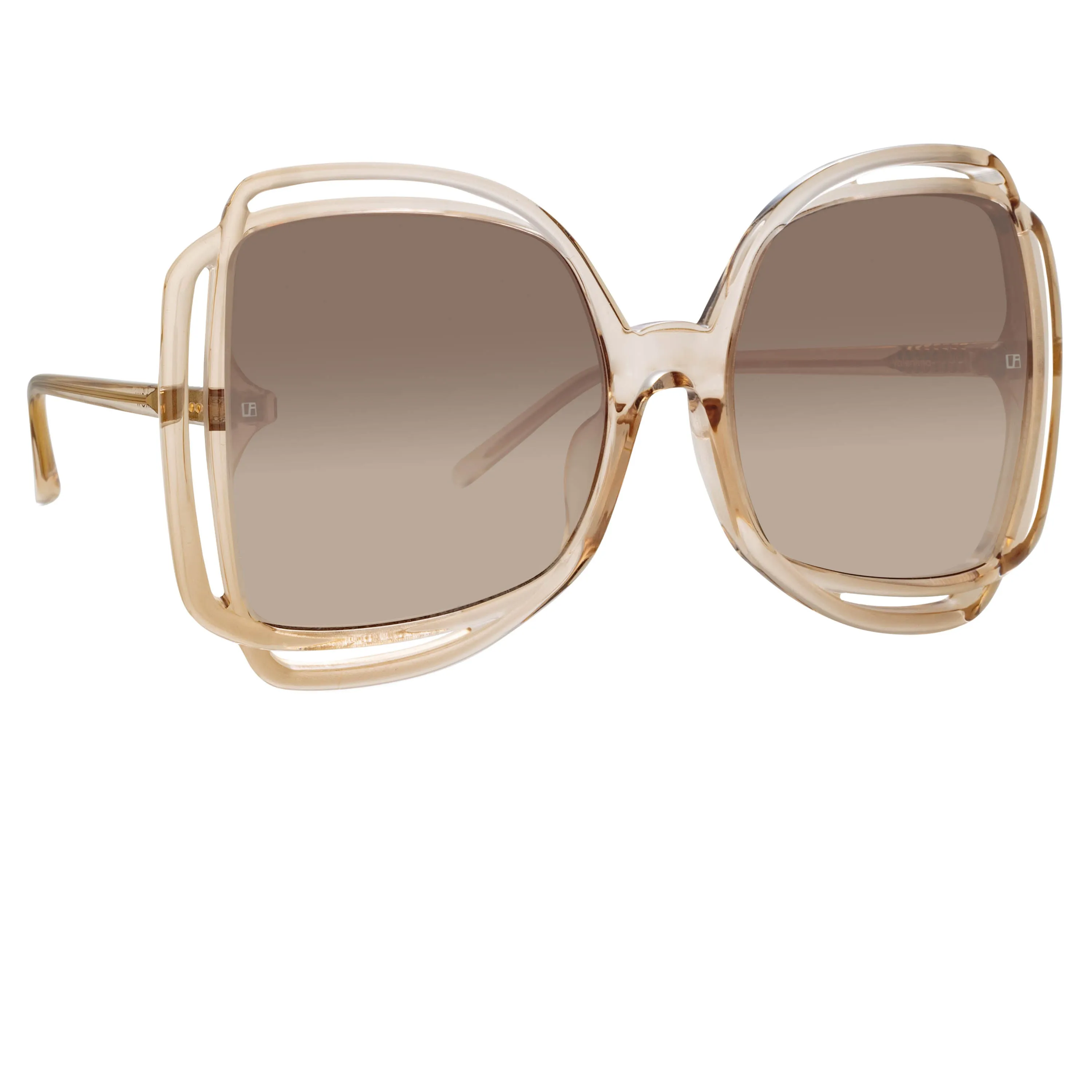 Valentina Squared Sunglasses in Ash sold by Linda Farrow product image thumbnail 3