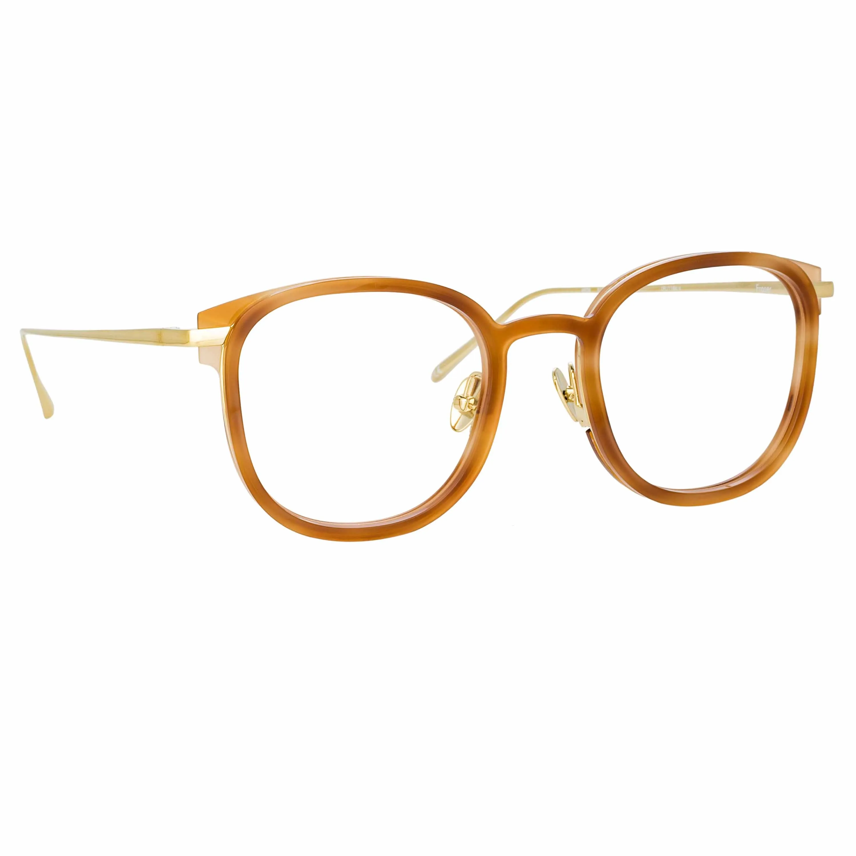Fraser Optical Square Frame in Horn sold by Linda Farrow product image thumbnail 3