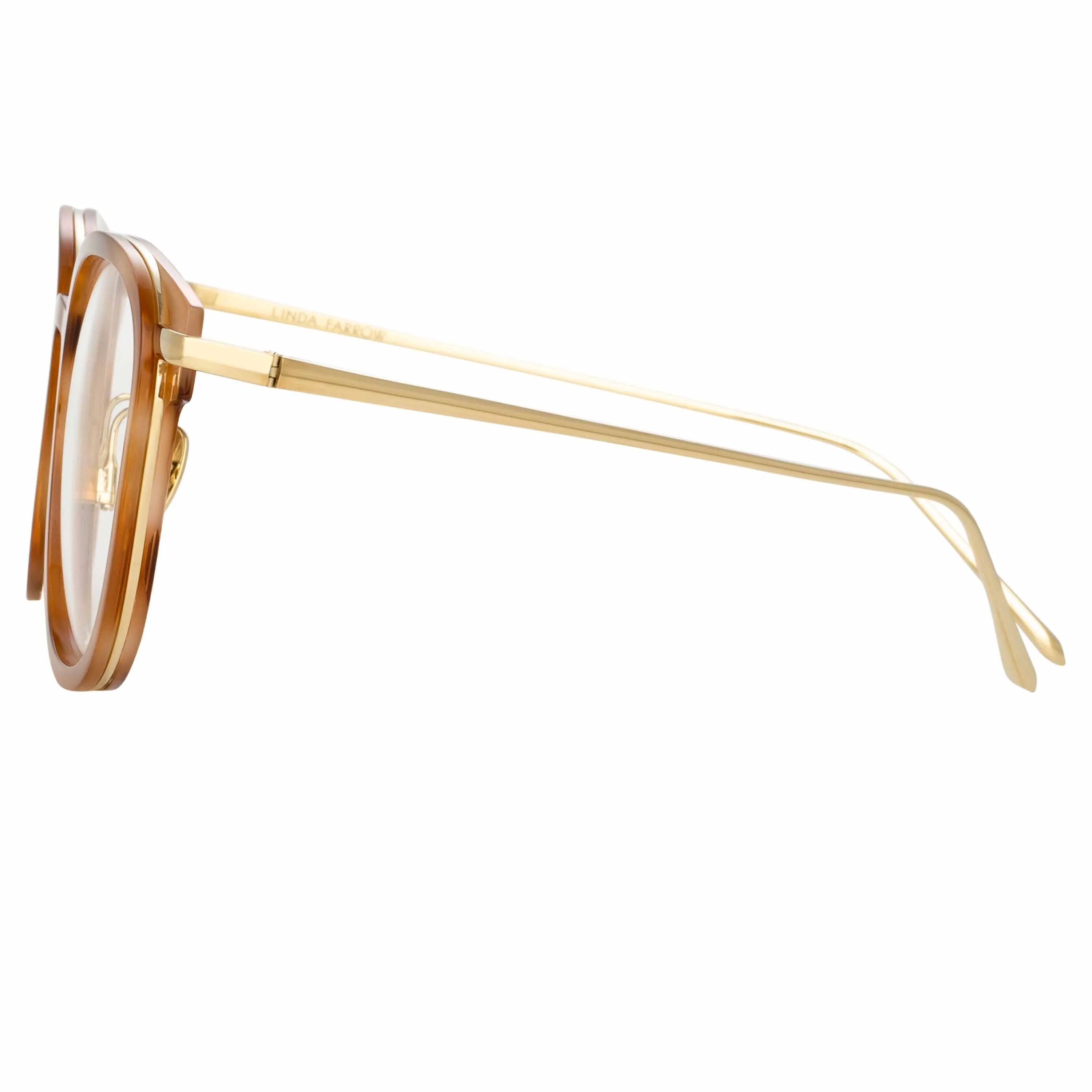 Fraser Optical Square Frame in Horn sold by Linda Farrow product image thumbnail 4