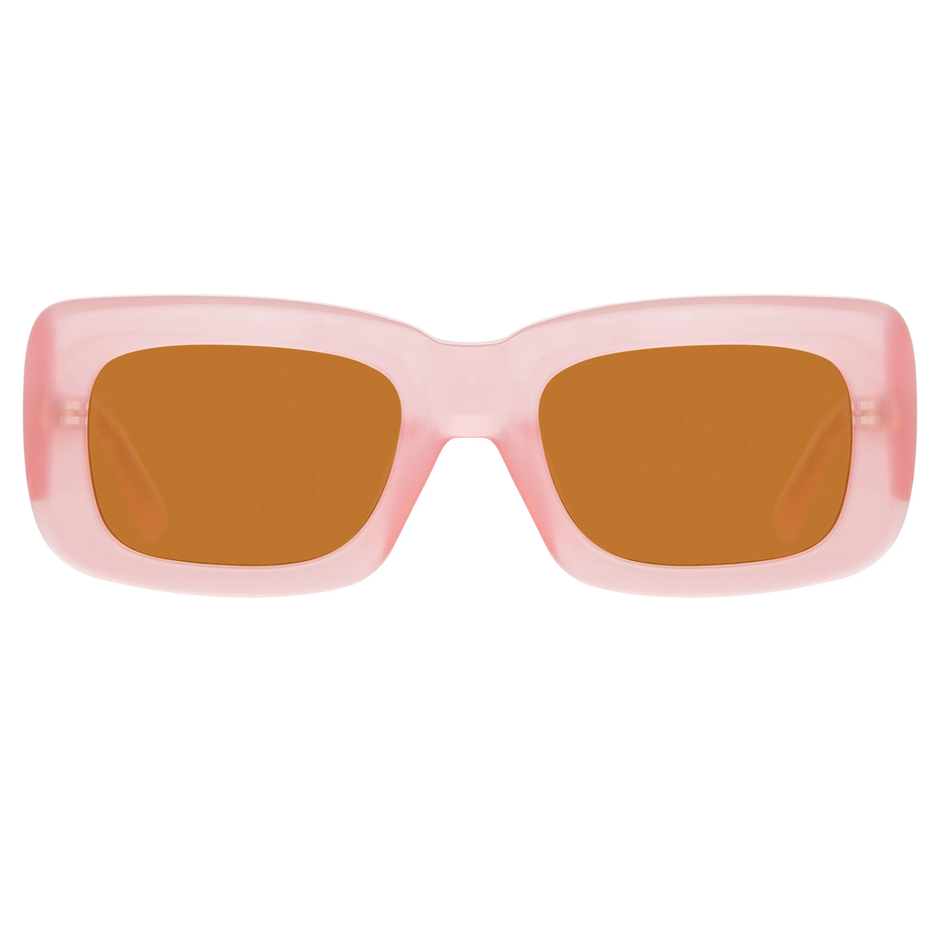 The Attico Marfa Rectangular Sunglasses in Pink sold by Linda Farrow product image thumbnail 2