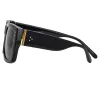 Morrison Rectangular Sunglasses in Black sold by Linda Farrow