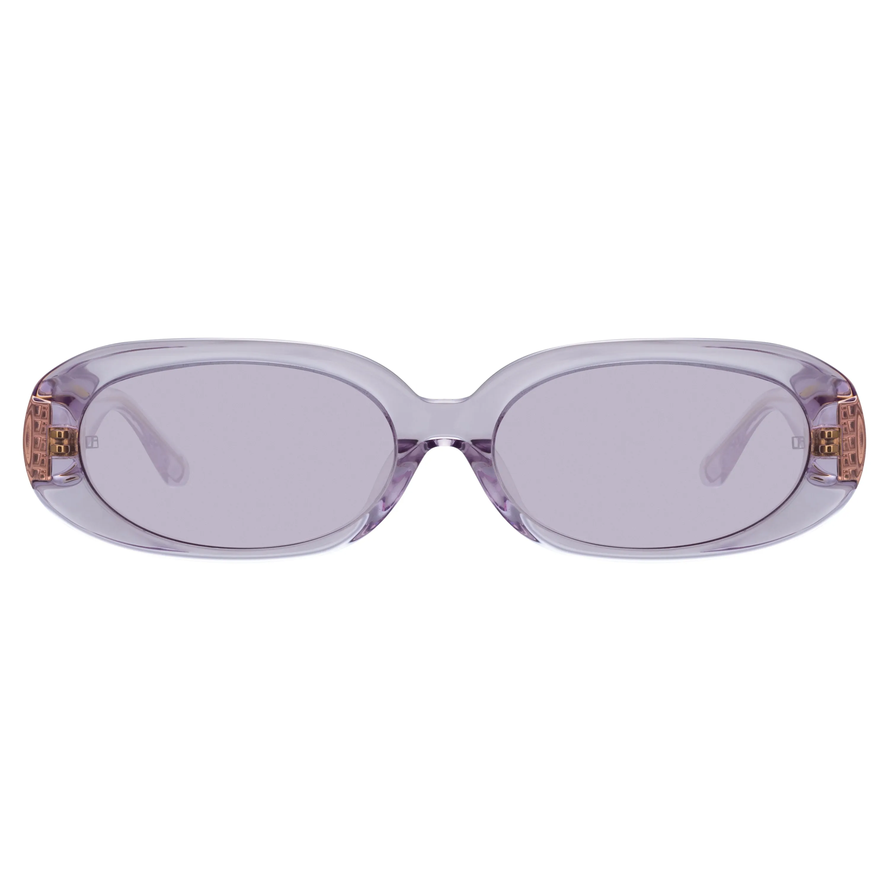 Cara Oval Sunglasses in Lilac sold by Linda Farrow product image thumbnail 2
