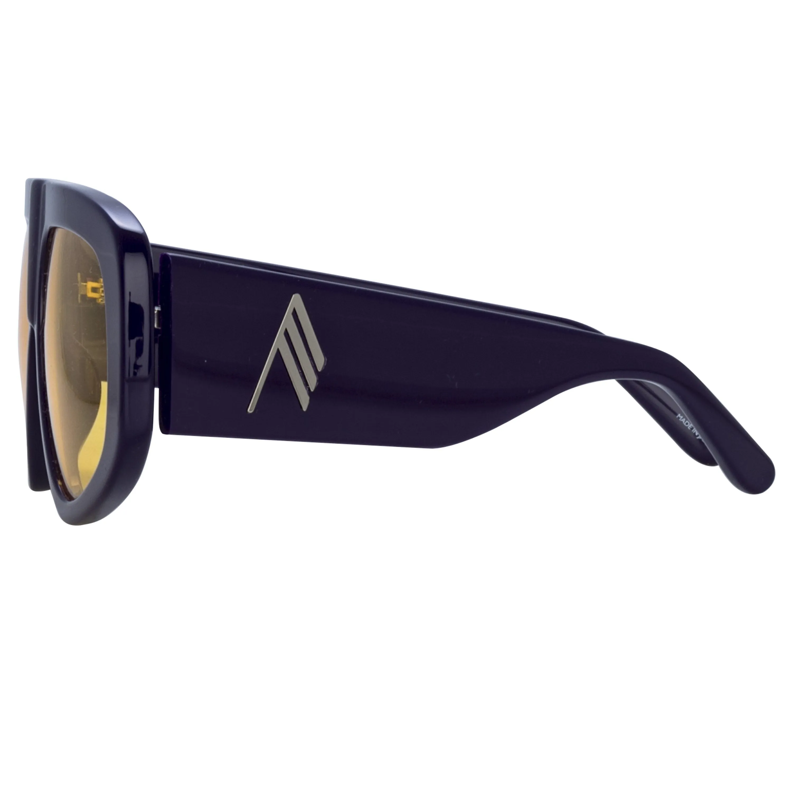 The Attico Milano Oversized Sunglasses in Purple sold by Linda Farrow product image thumbnail 4