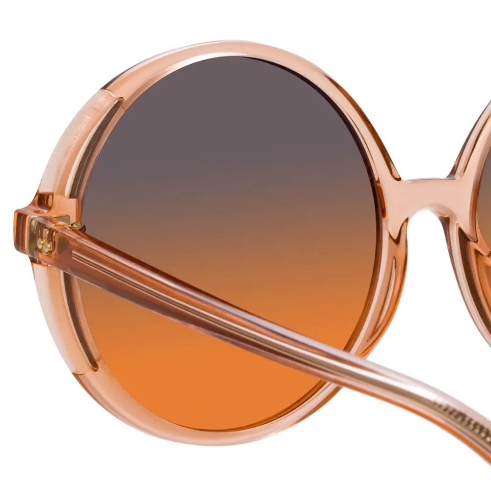 Bianca Round Sunglasses in Orange sold by Linda Farrow product image thumbnail 5